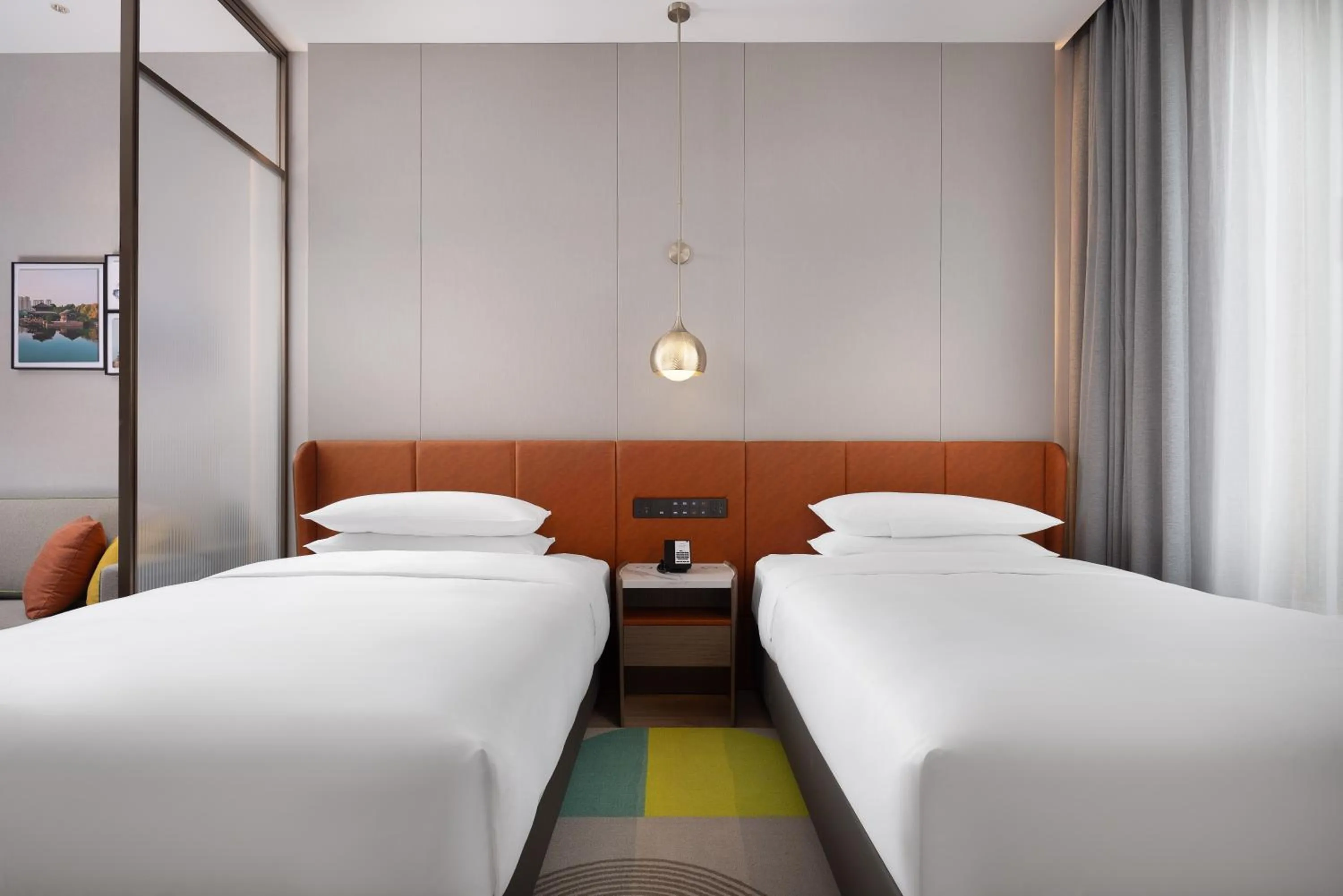 Bedroom, Bed in Home2 Suite by Hilton Fuyang Taihe