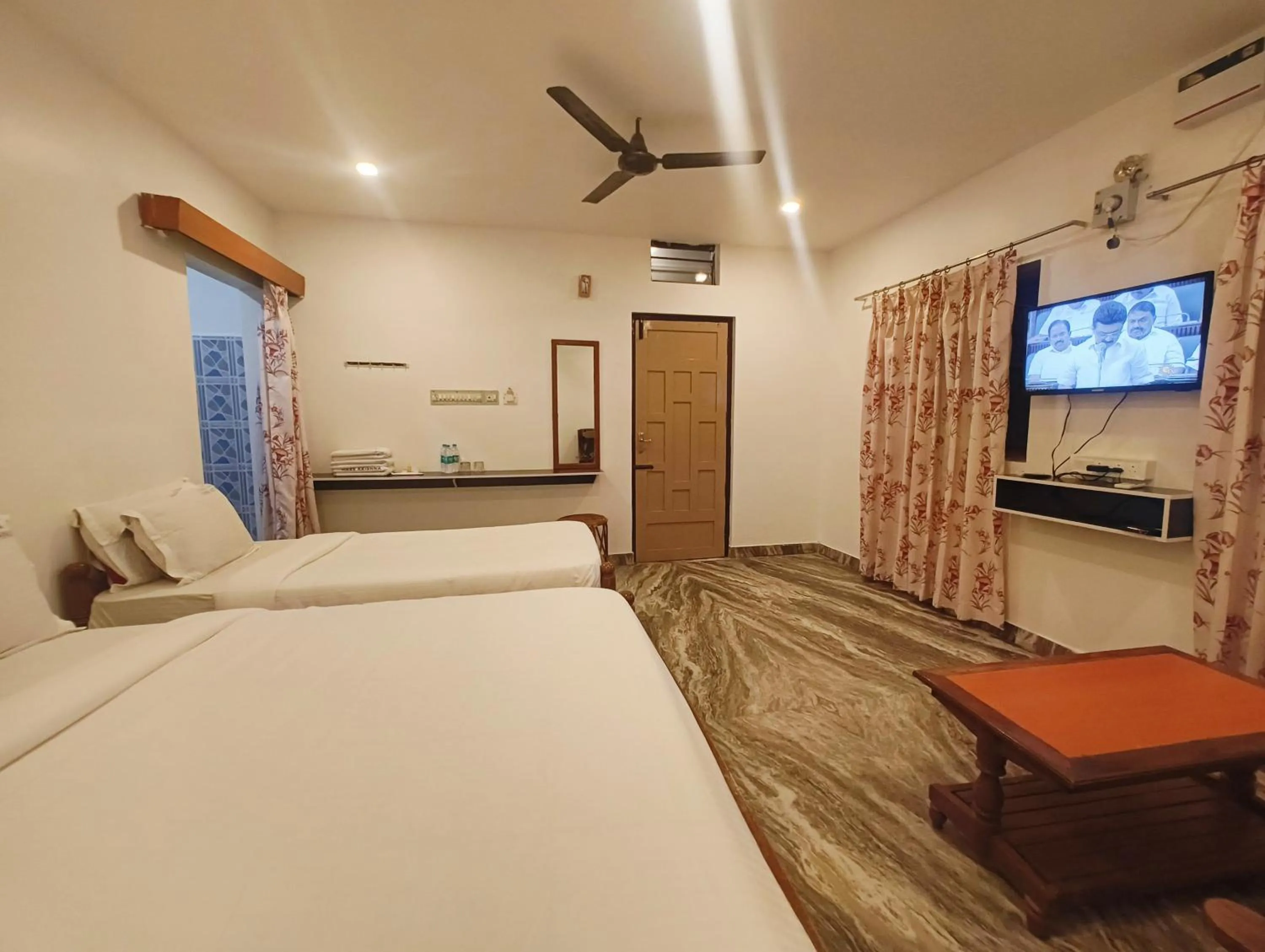 Bedroom, Bed in Hare Rama Hare Krishna - EESHA Hotel