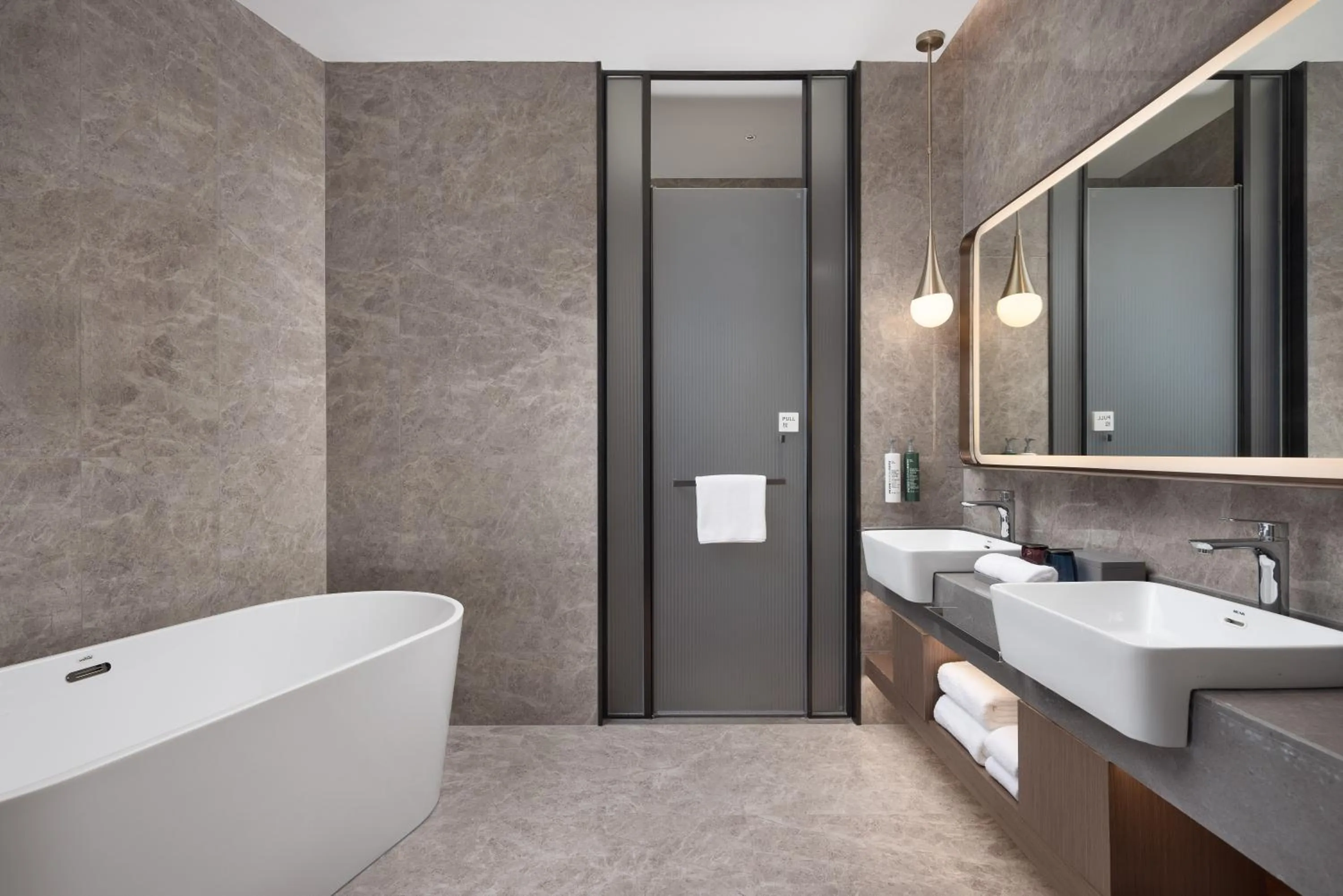 Bathroom in Home2 Suite by Hilton Ningbo Yinzhou