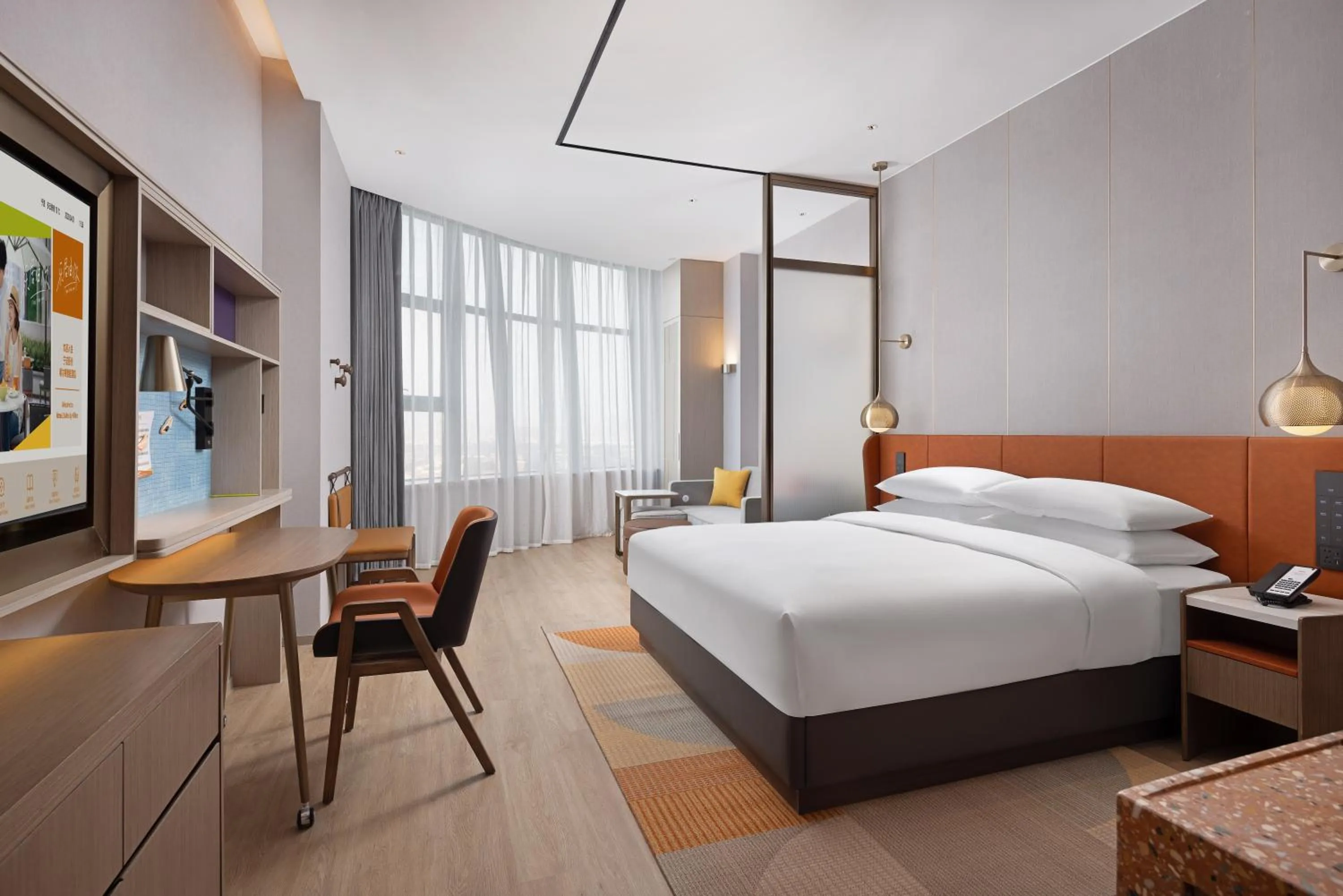 Bedroom, Bed in Home2 Suite by Hilton Ningbo Yinzhou