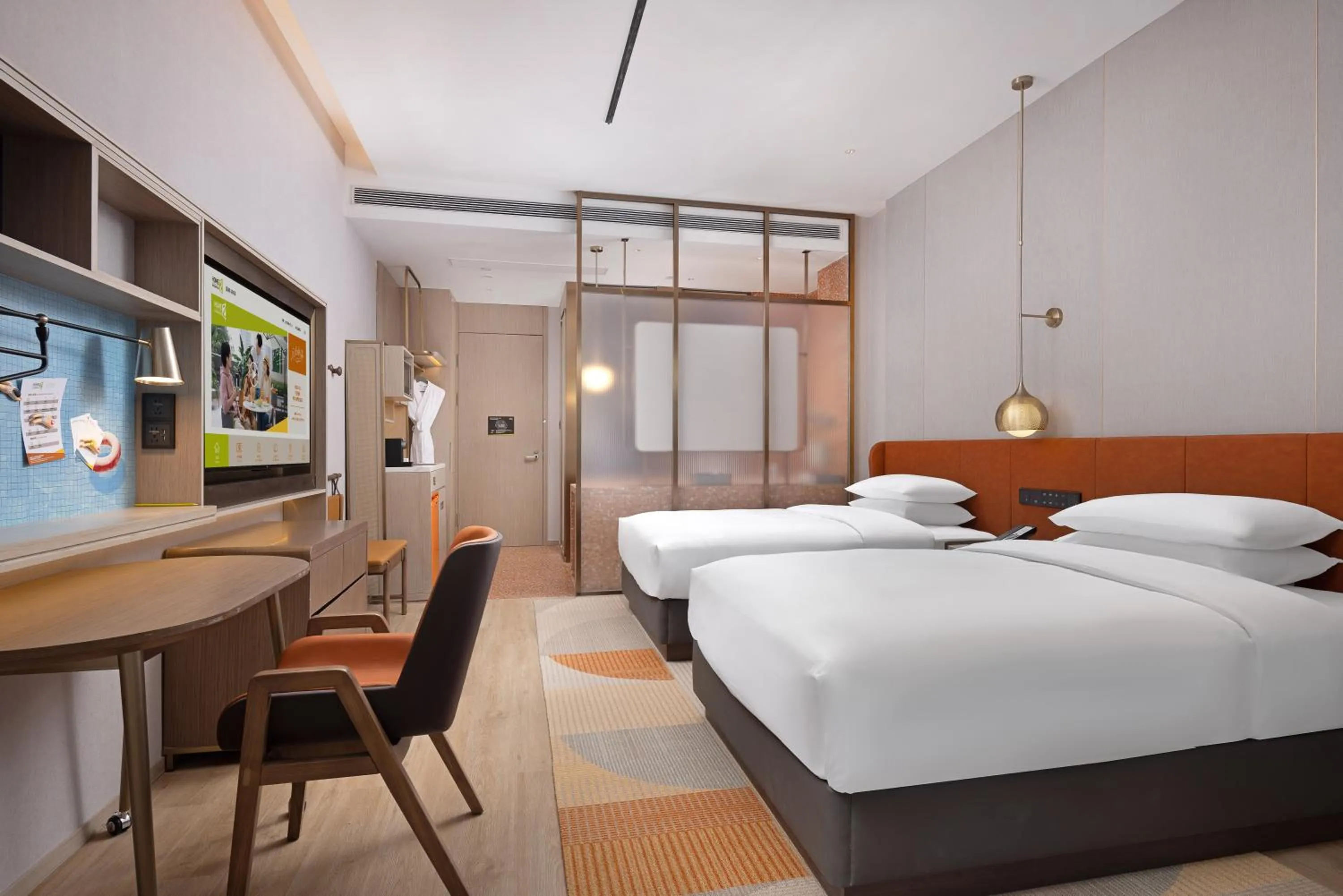 Bedroom, Bed in Home2 Suite by Hilton Ningbo Yinzhou