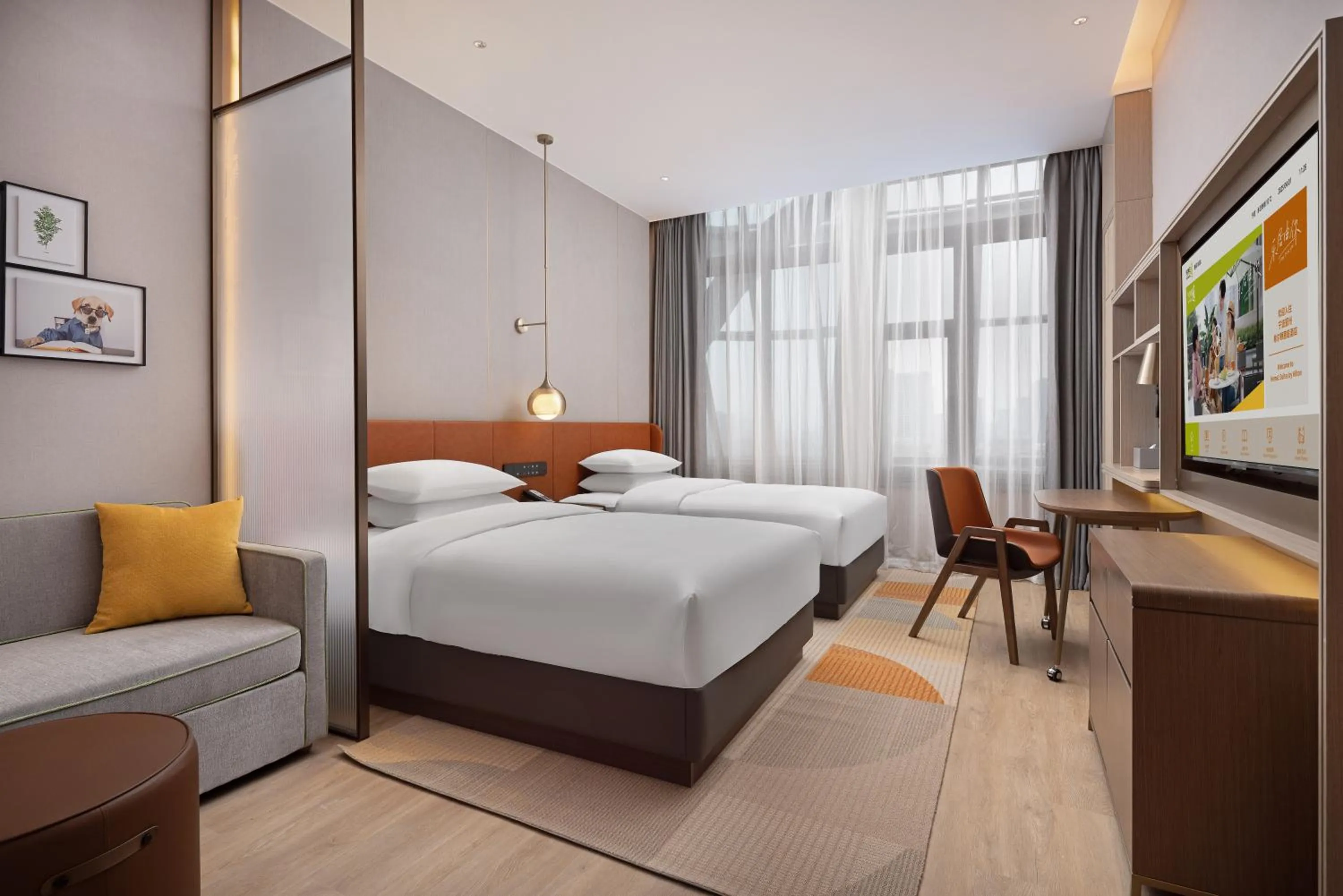 Bedroom, Bed in Home2 Suite by Hilton Ningbo Yinzhou