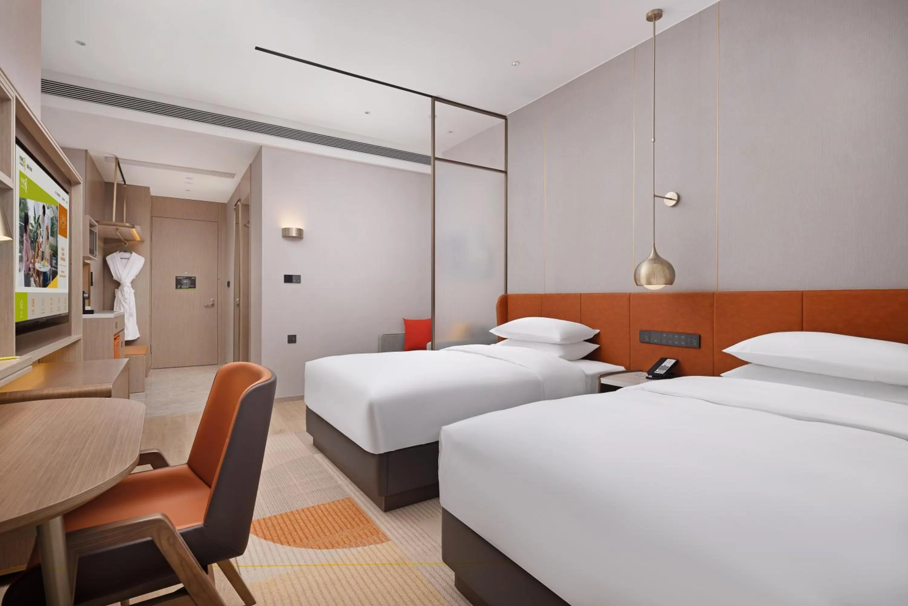 Bedroom, Bed in Home2 Suite by Hilton Ningbo Yinzhou
