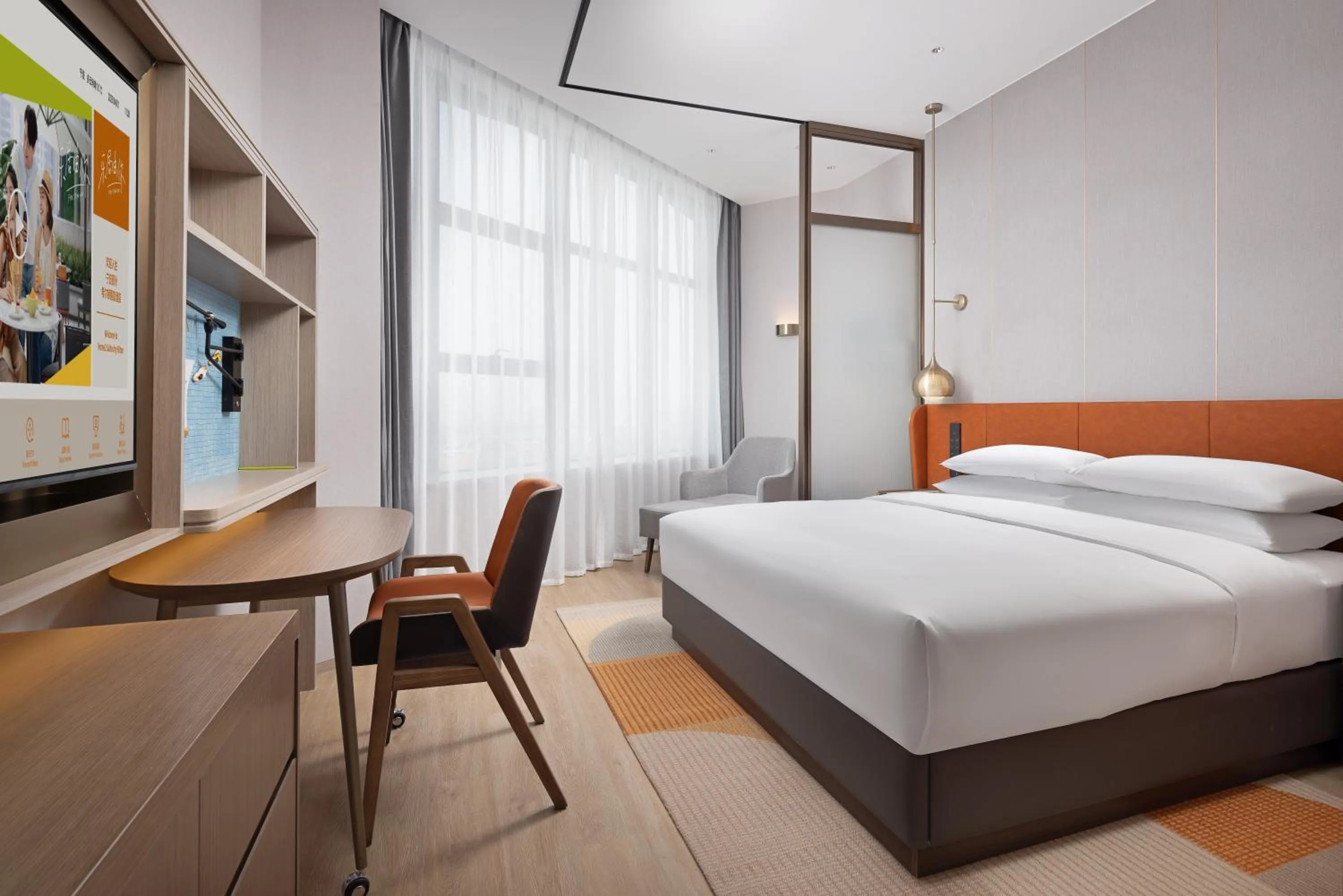 Bedroom, Bed in Home2 Suite by Hilton Ningbo Yinzhou