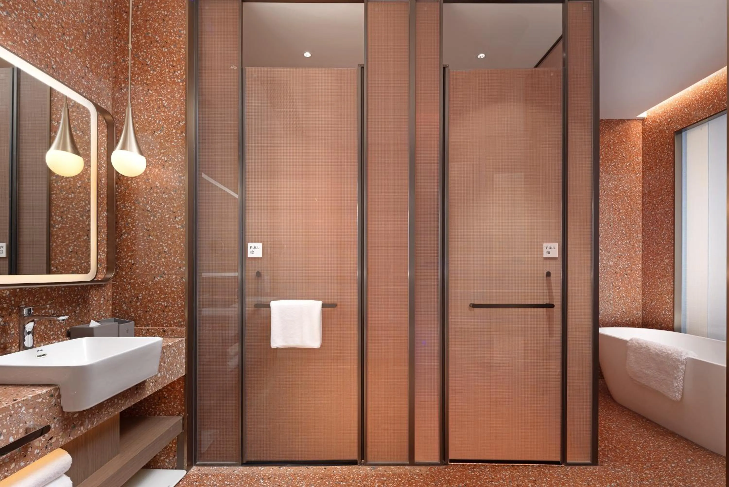 Bathroom in Home2 Suite by Hilton Ningbo Yinzhou