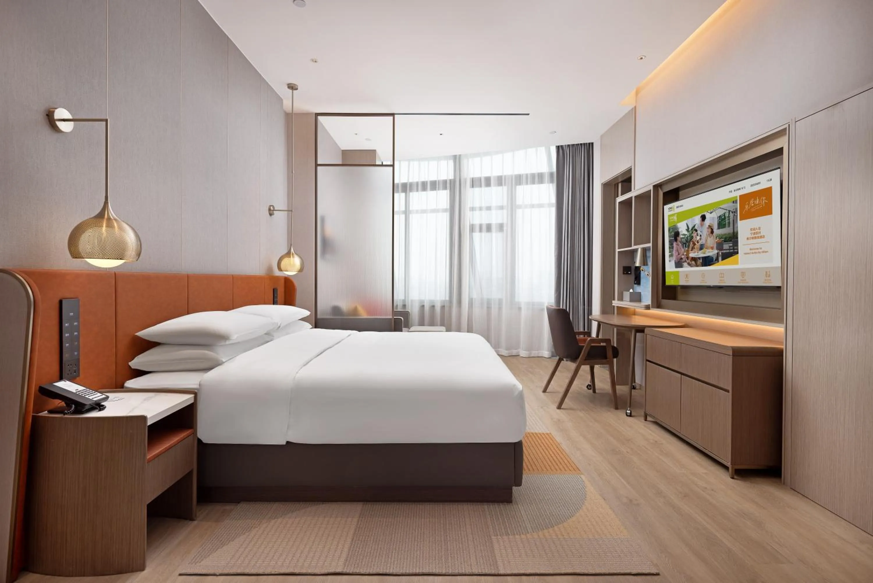 Bedroom, Bed in Home2 Suite by Hilton Ningbo Yinzhou