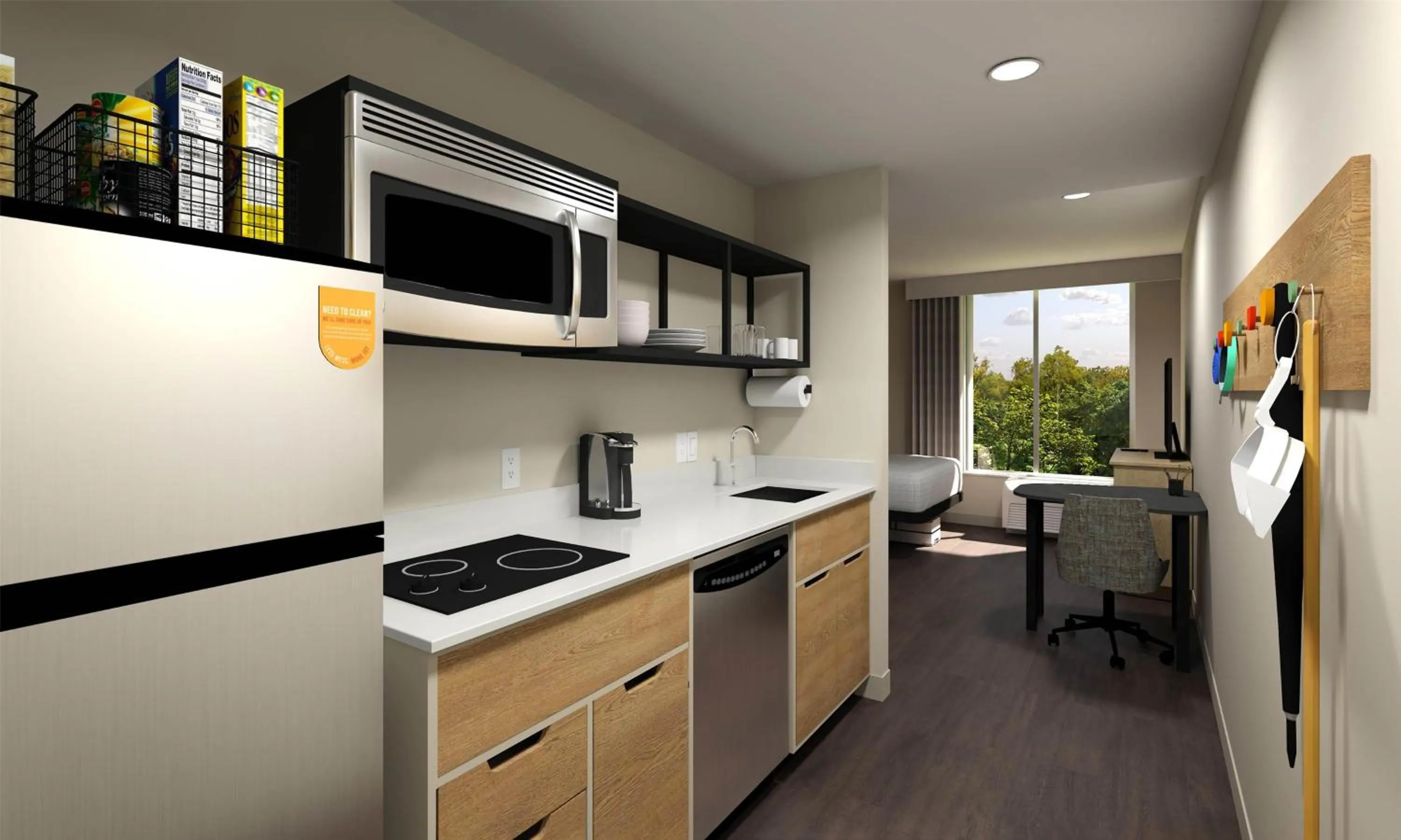 Kitchen or kitchenette in LivSmart Studios By Hilton Kokomo