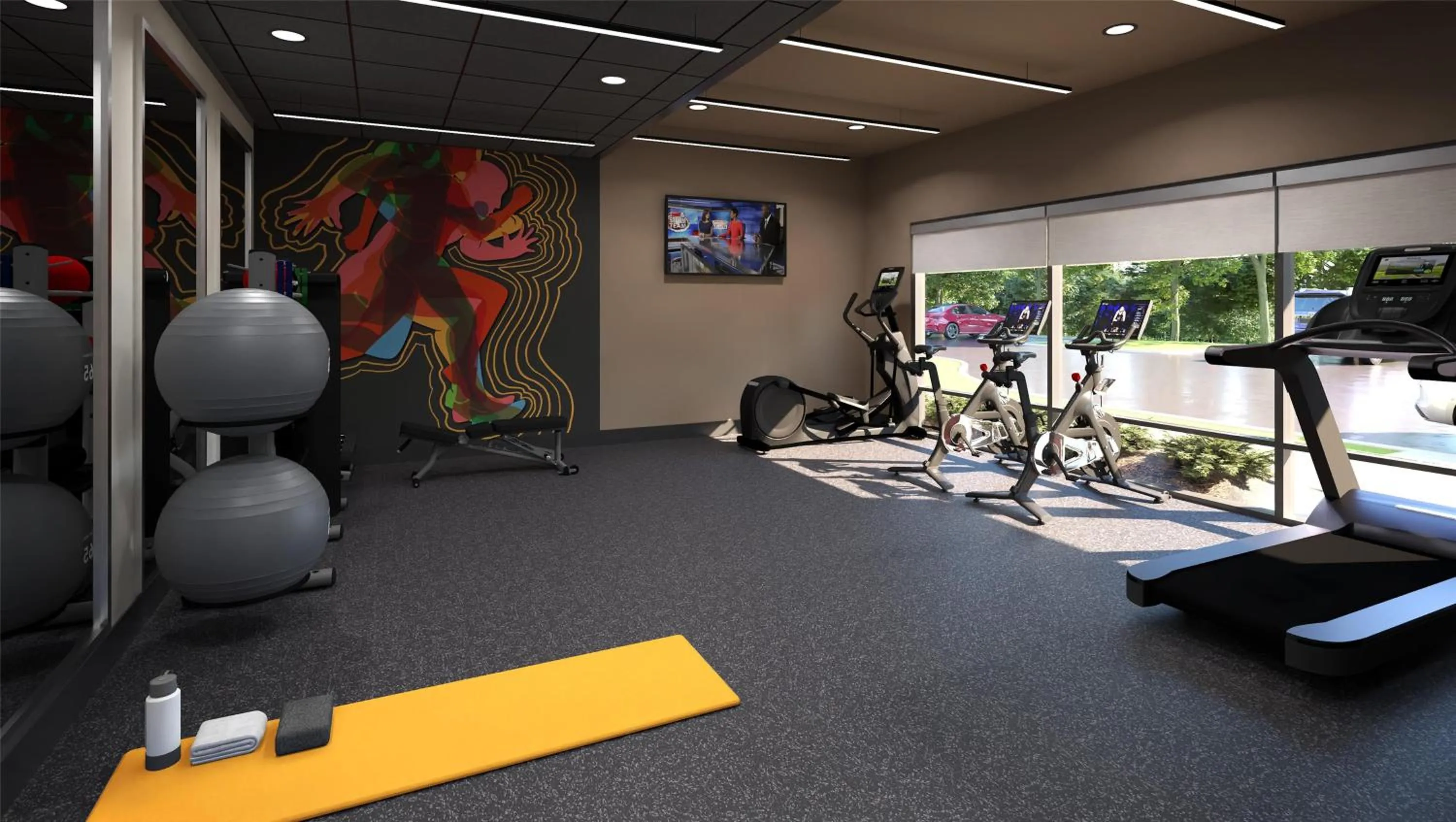 Fitness centre/facilities in LivSmart Studios By Hilton Kokomo