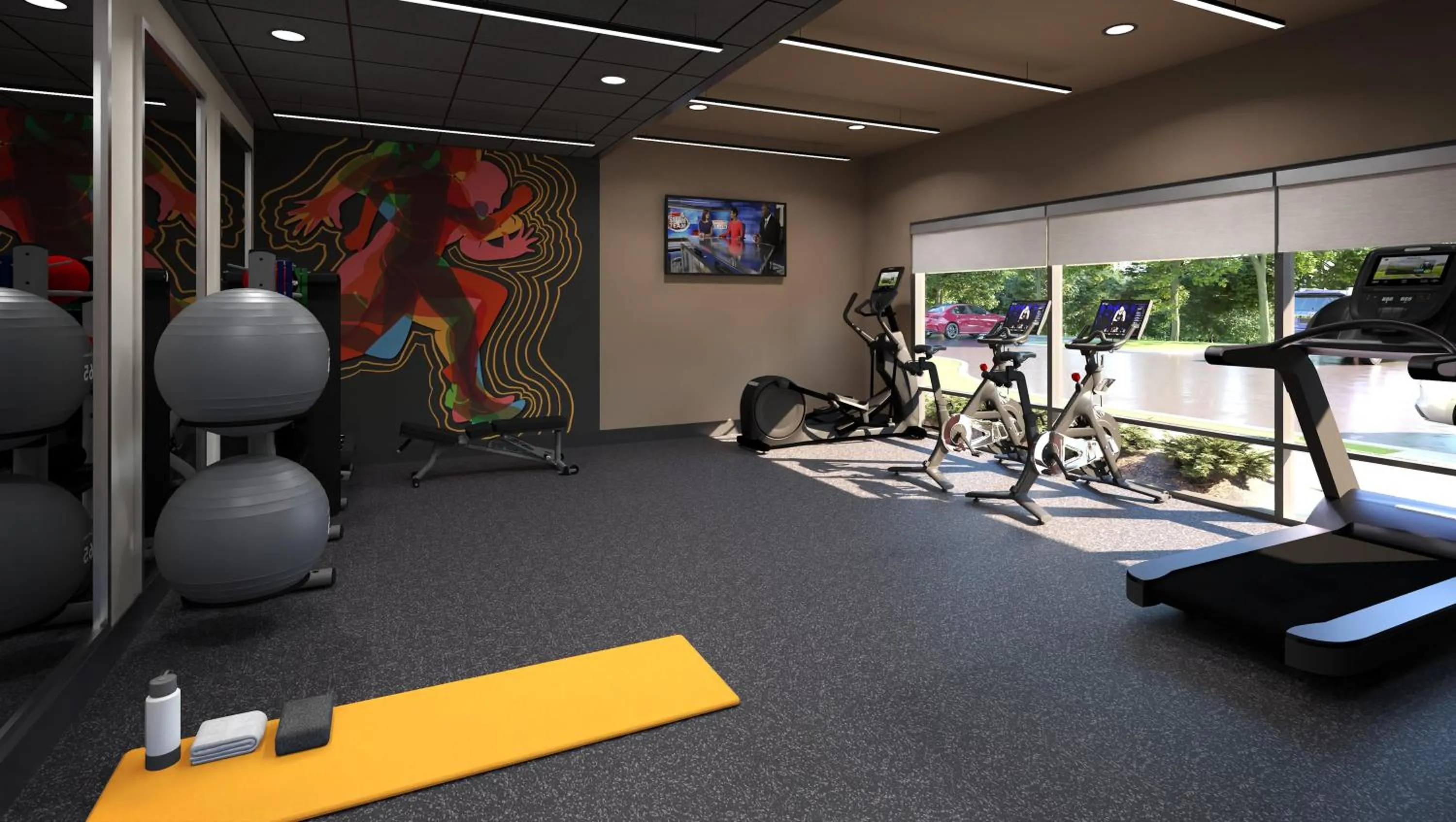 Fitness centre/facilities in LivSmart Studios By Hilton Kokomo