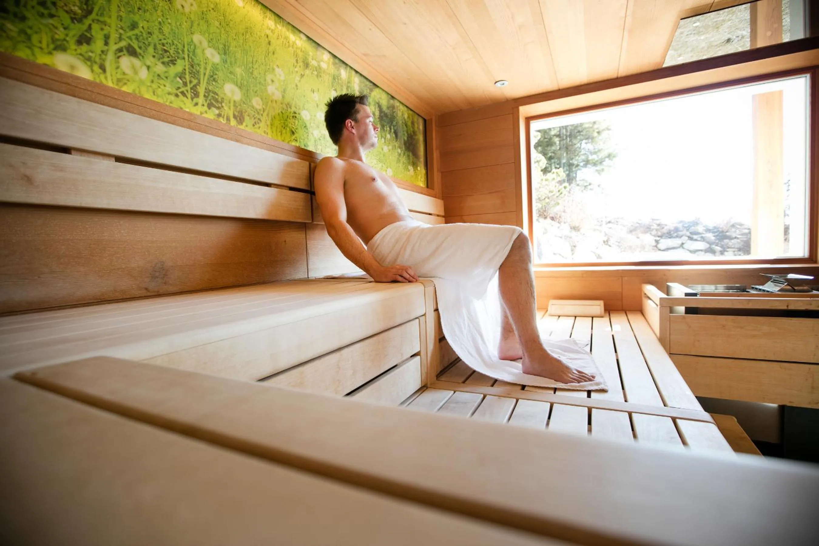 Sauna in Naturhotel Bauernhofer