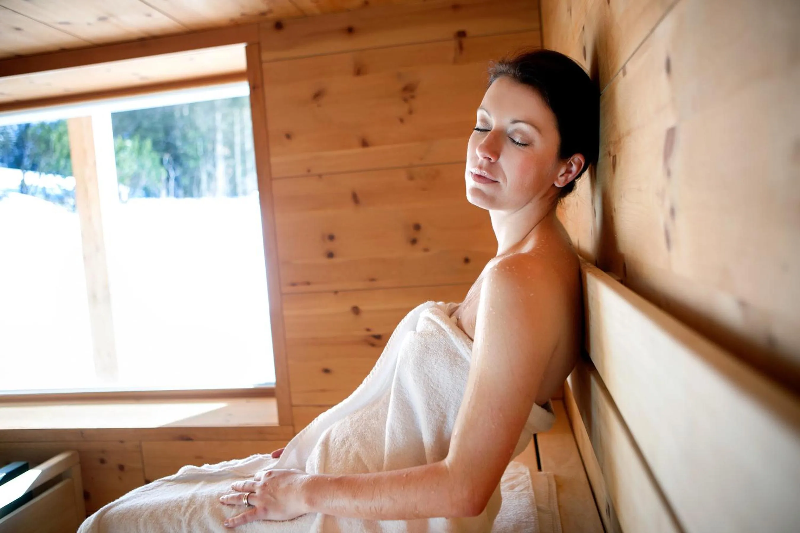 Sauna in Naturhotel Bauernhofer