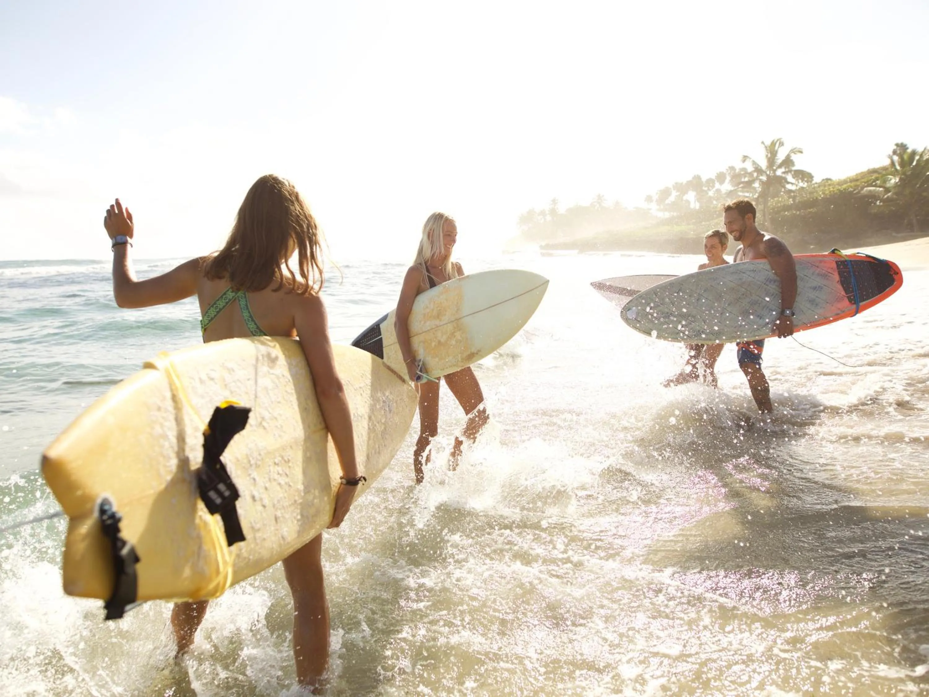 group of guests in Tombo Beach Yoga Bem-estar