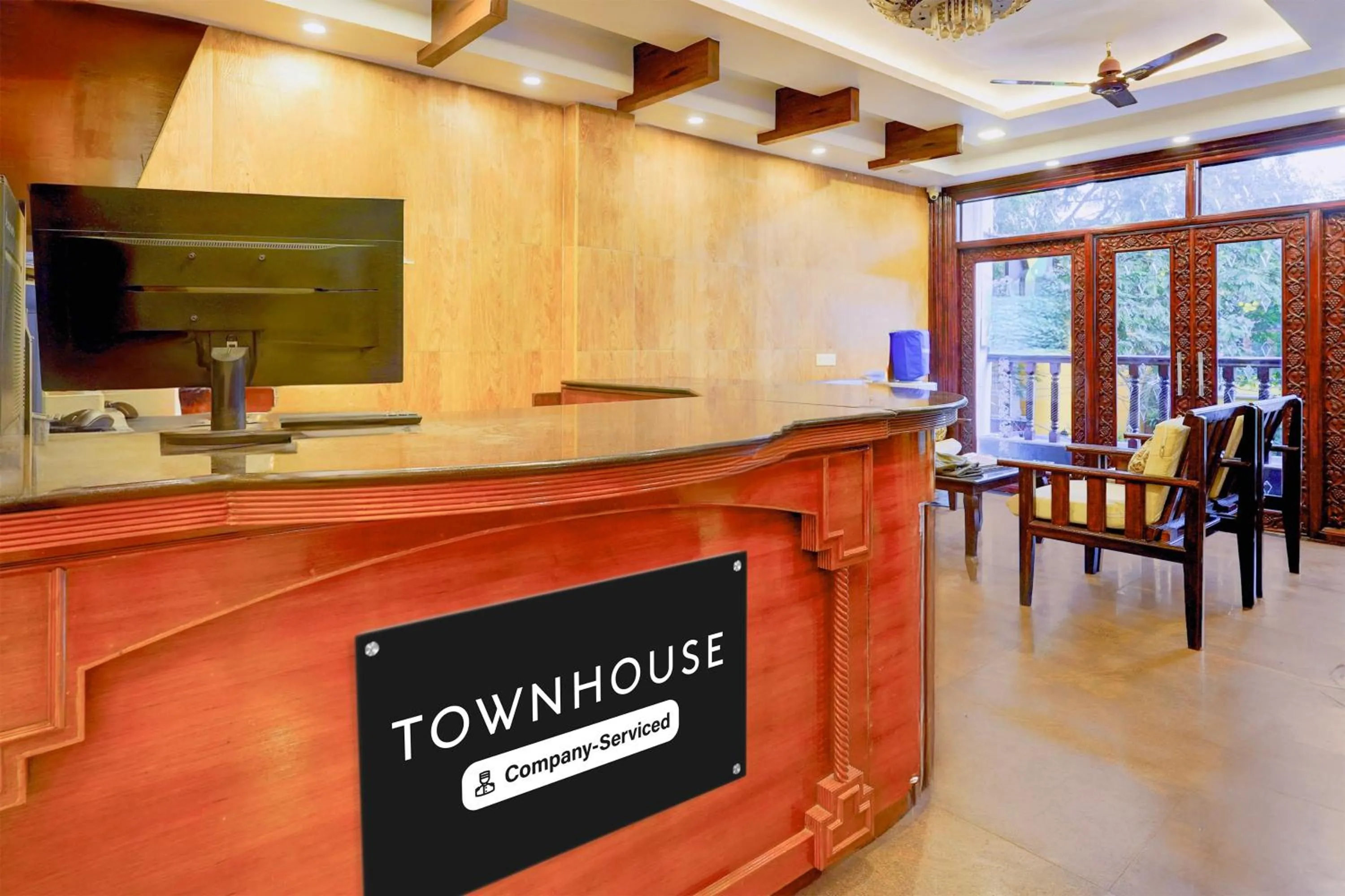 Lobby or reception in Super Townhouse White Town Rock Beach Formerly Prakasam Residency
