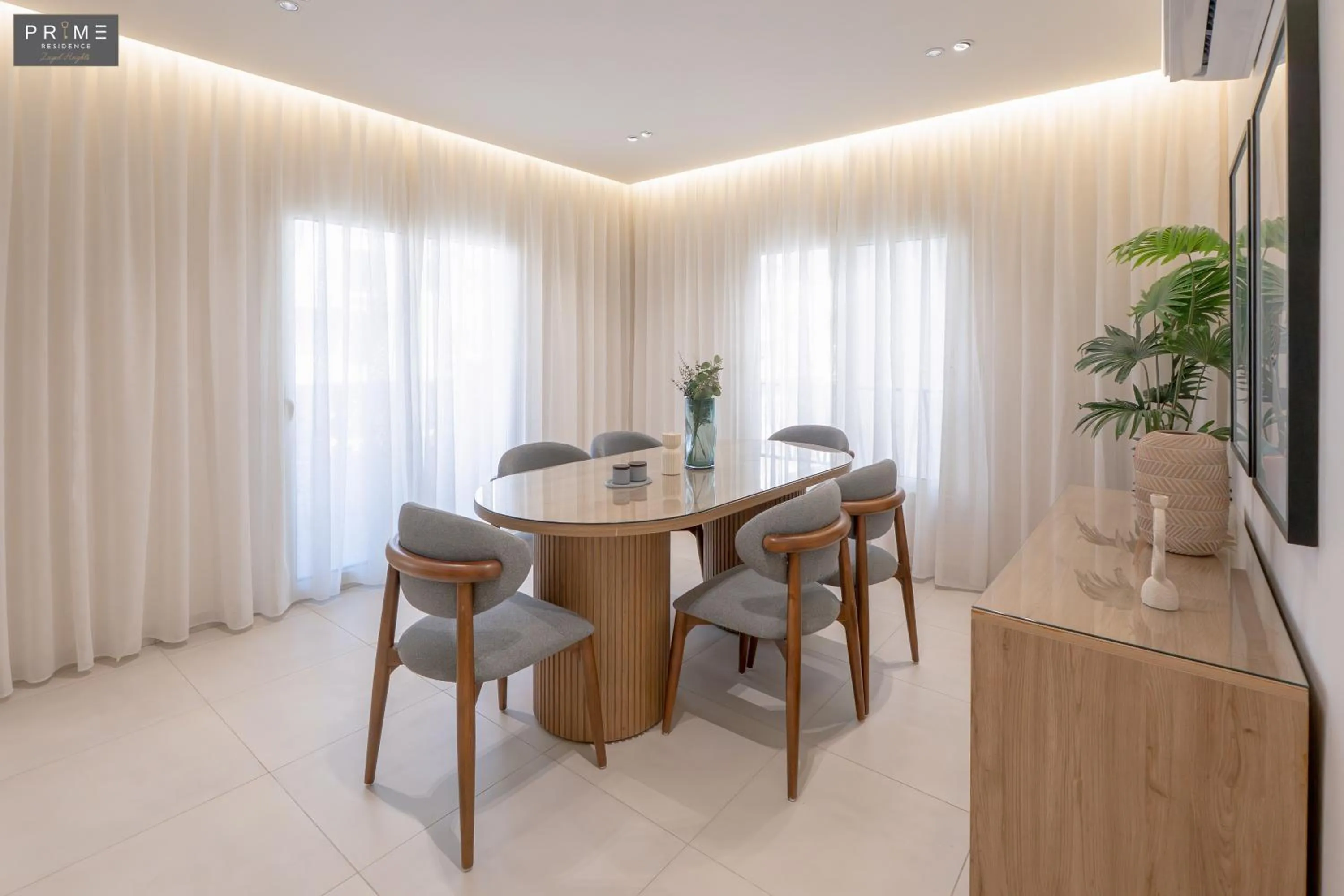 Dining area in Prime Residence Zayed Heights