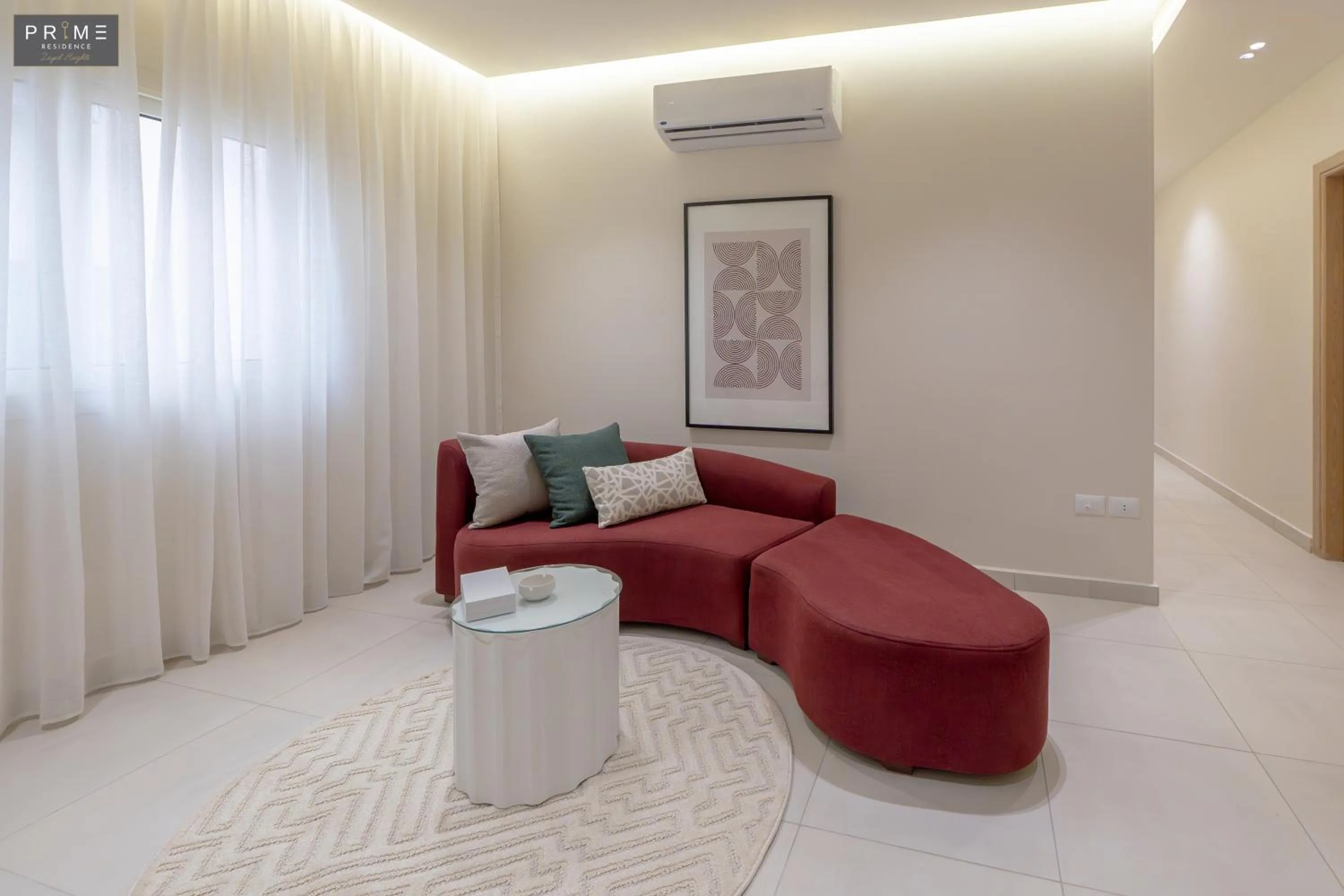 Seating area in Prime Residence Zayed Heights