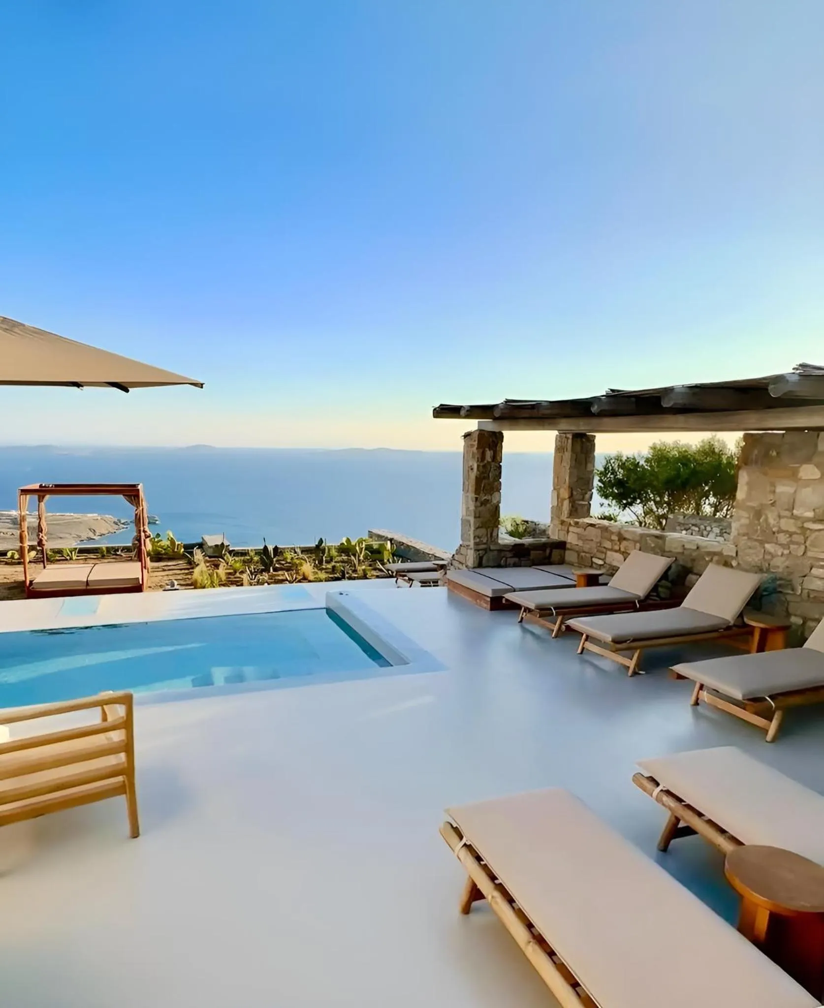 Pool view in Hotiday Mykonos Fanari