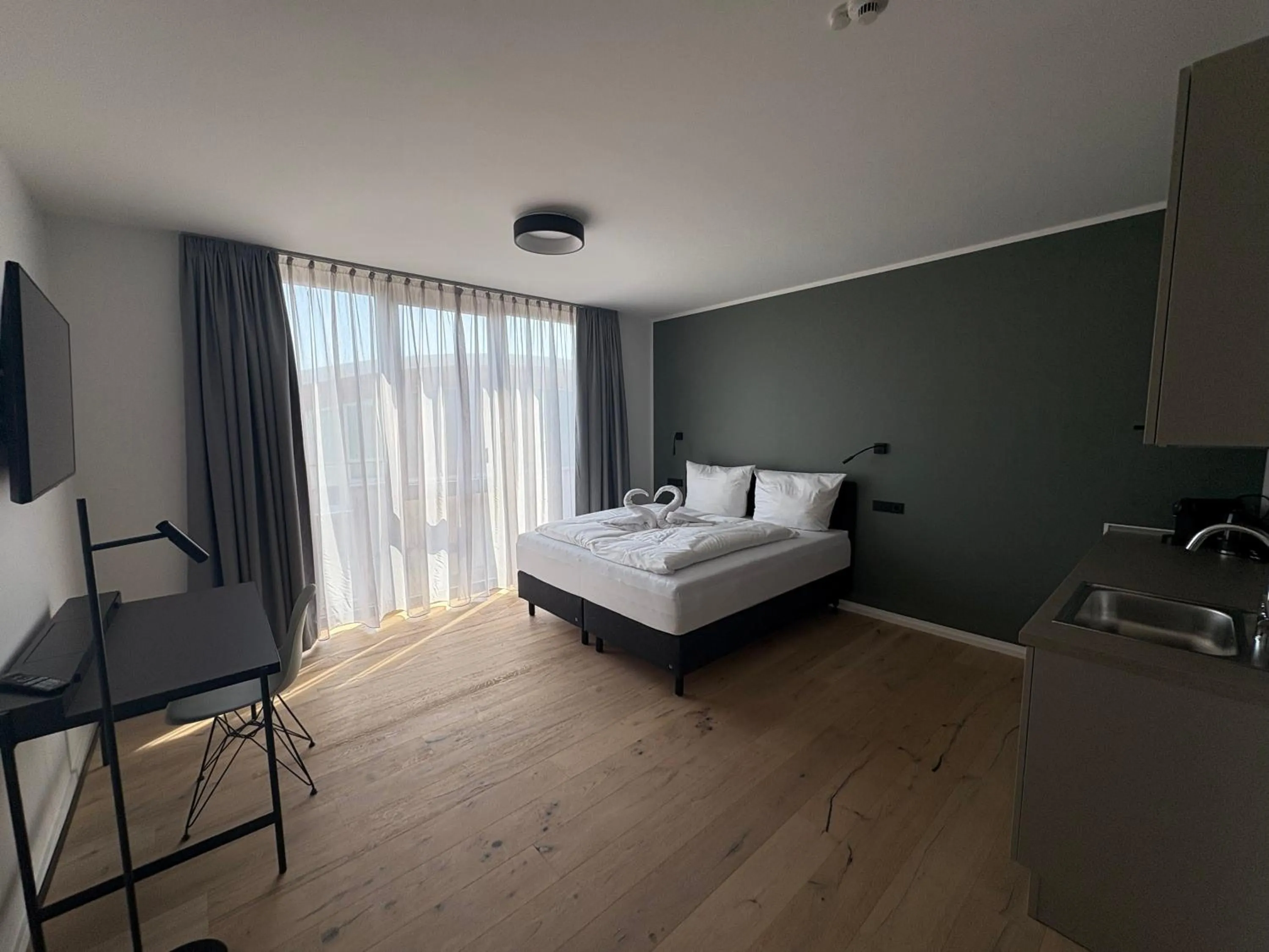 Photo of the whole room, Bed in New Age Boardinghaus Bad Rappenau