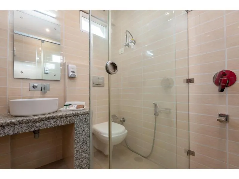 Shower in Hotel Shiva Sanctuary by DLS Hotels, McLeod Ganj