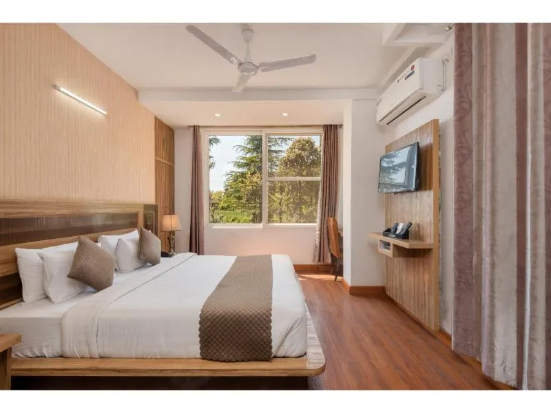 TV and multimedia, Bed in Hotel Shiva Sanctuary by DLS Hotels, McLeod Ganj