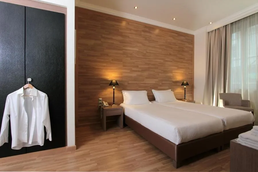 Bed in Athens Lotus Hotel