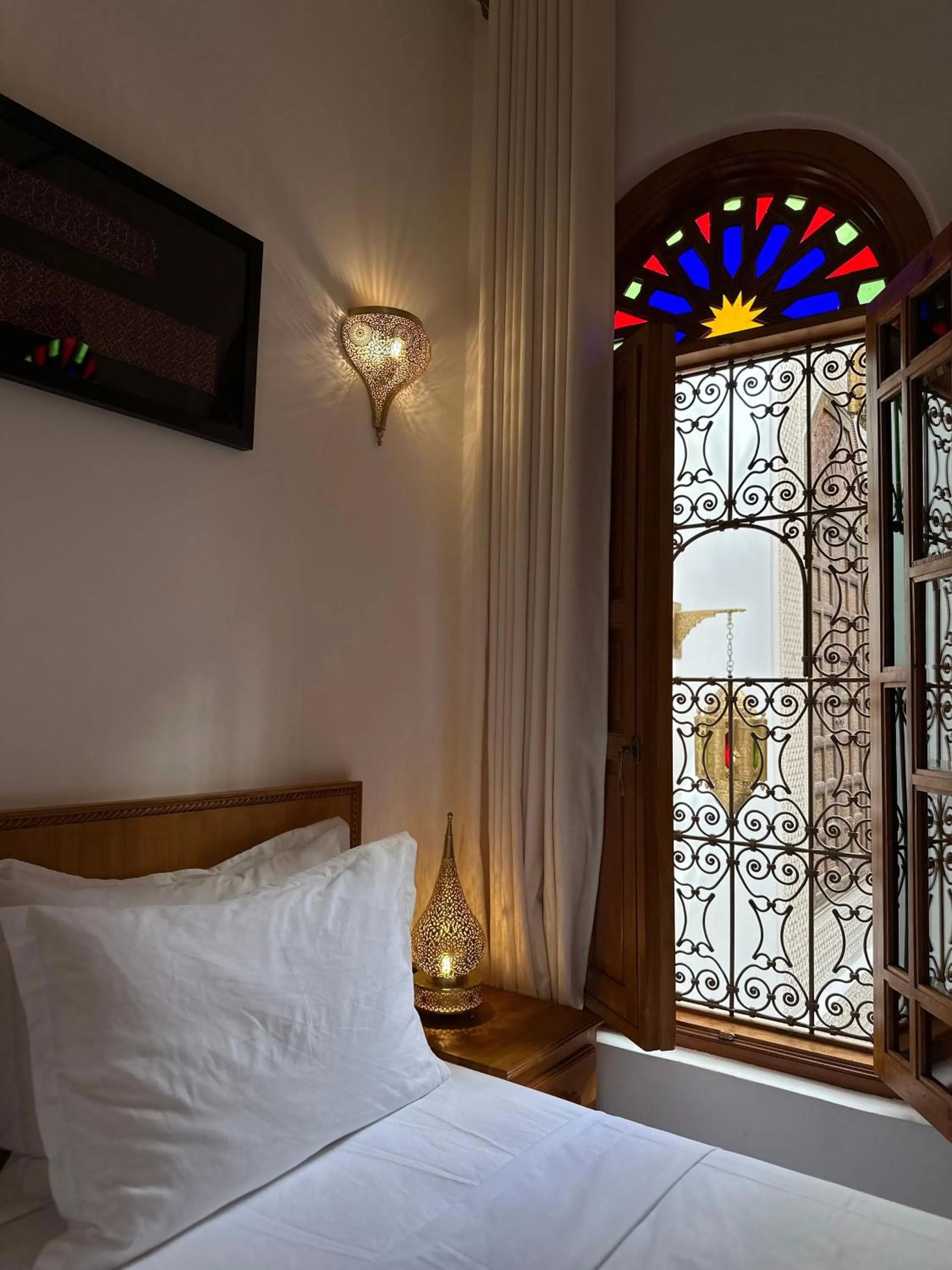 Bed in Riad Mazar
