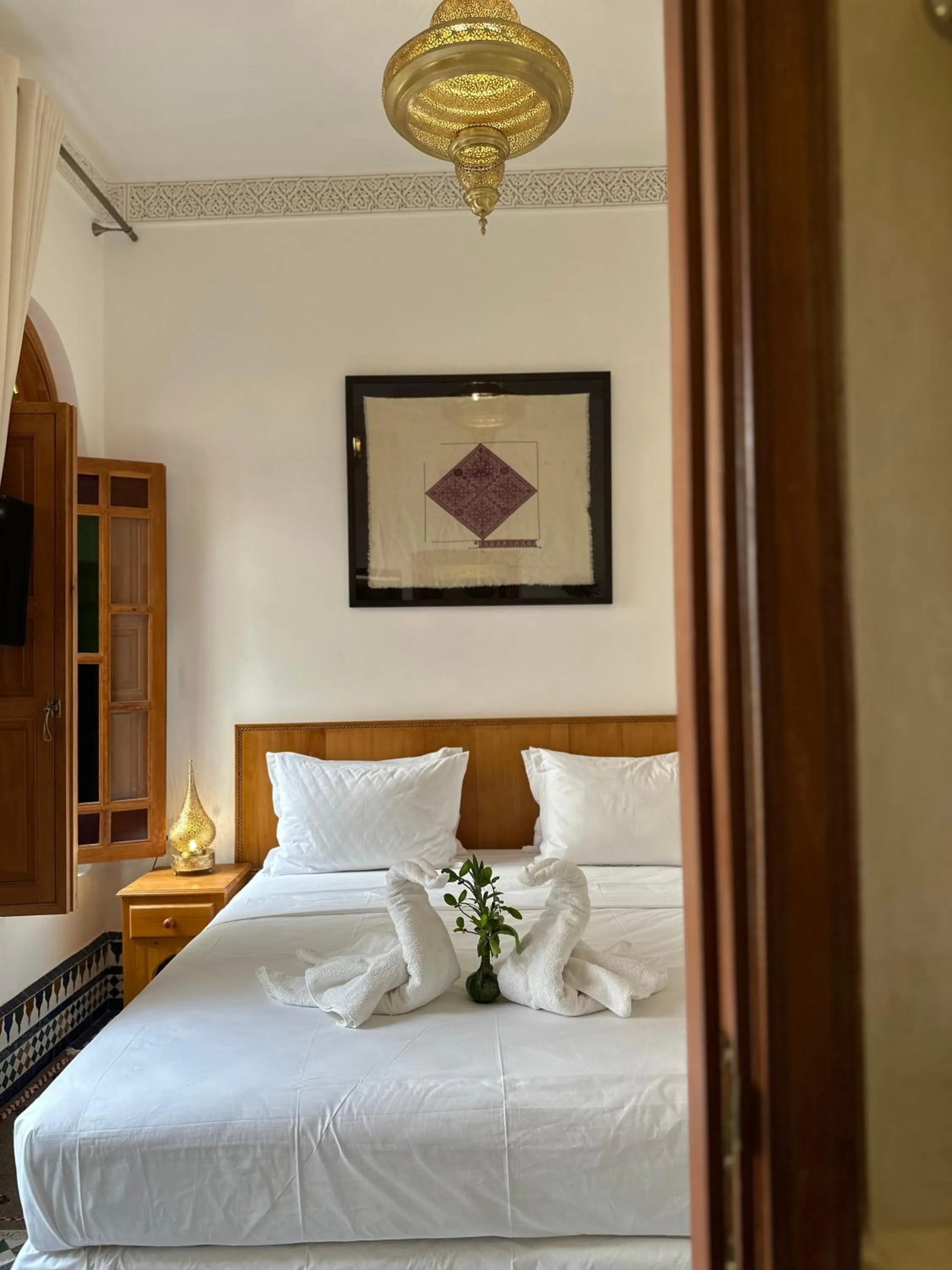 Bed in Riad Mazar