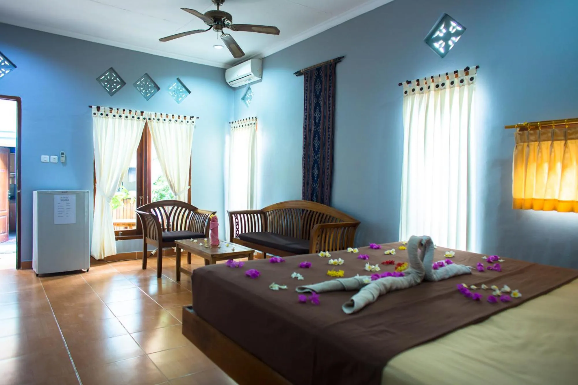 Bed in Mandalika Cottage