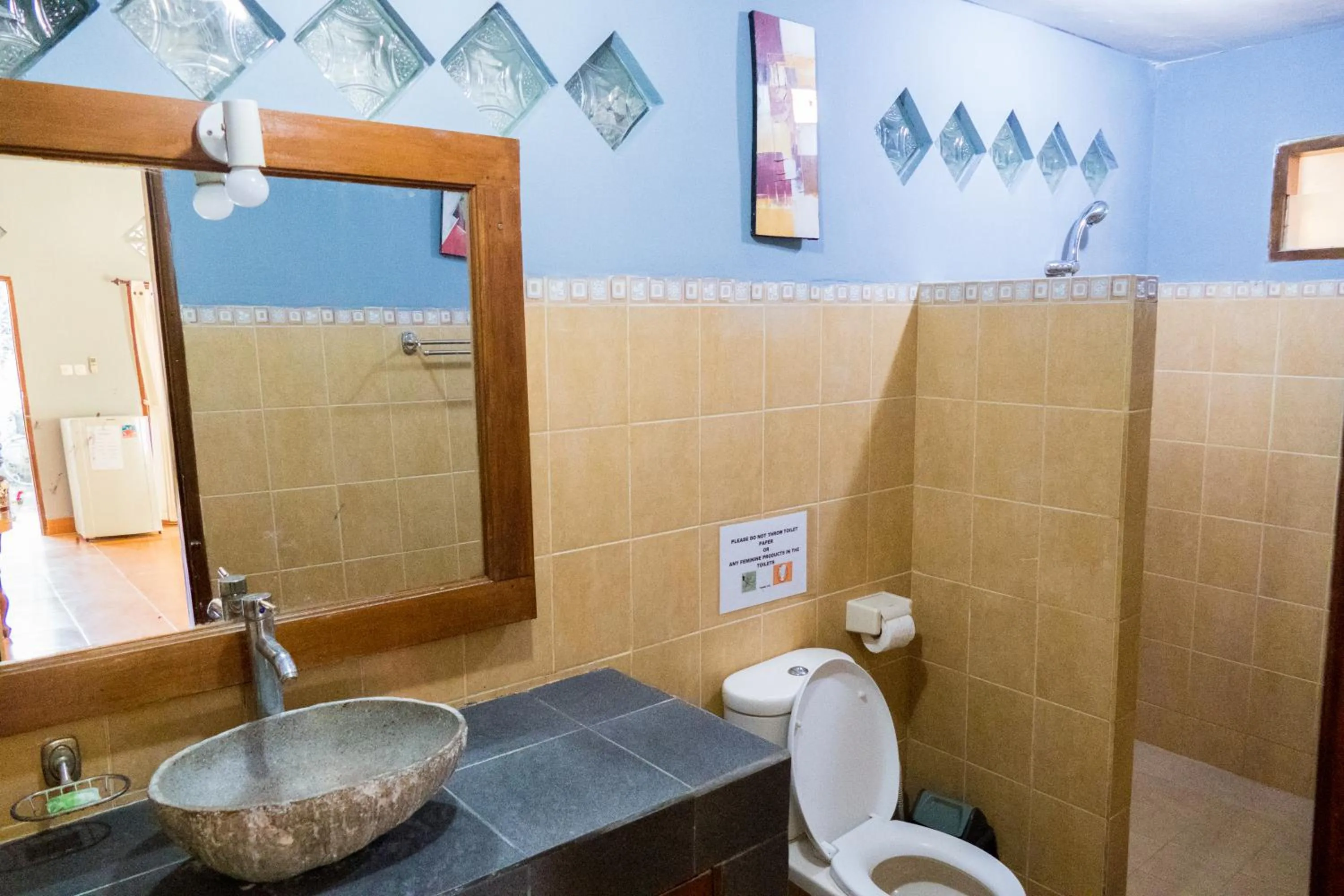 Shower in Mandalika Cottage