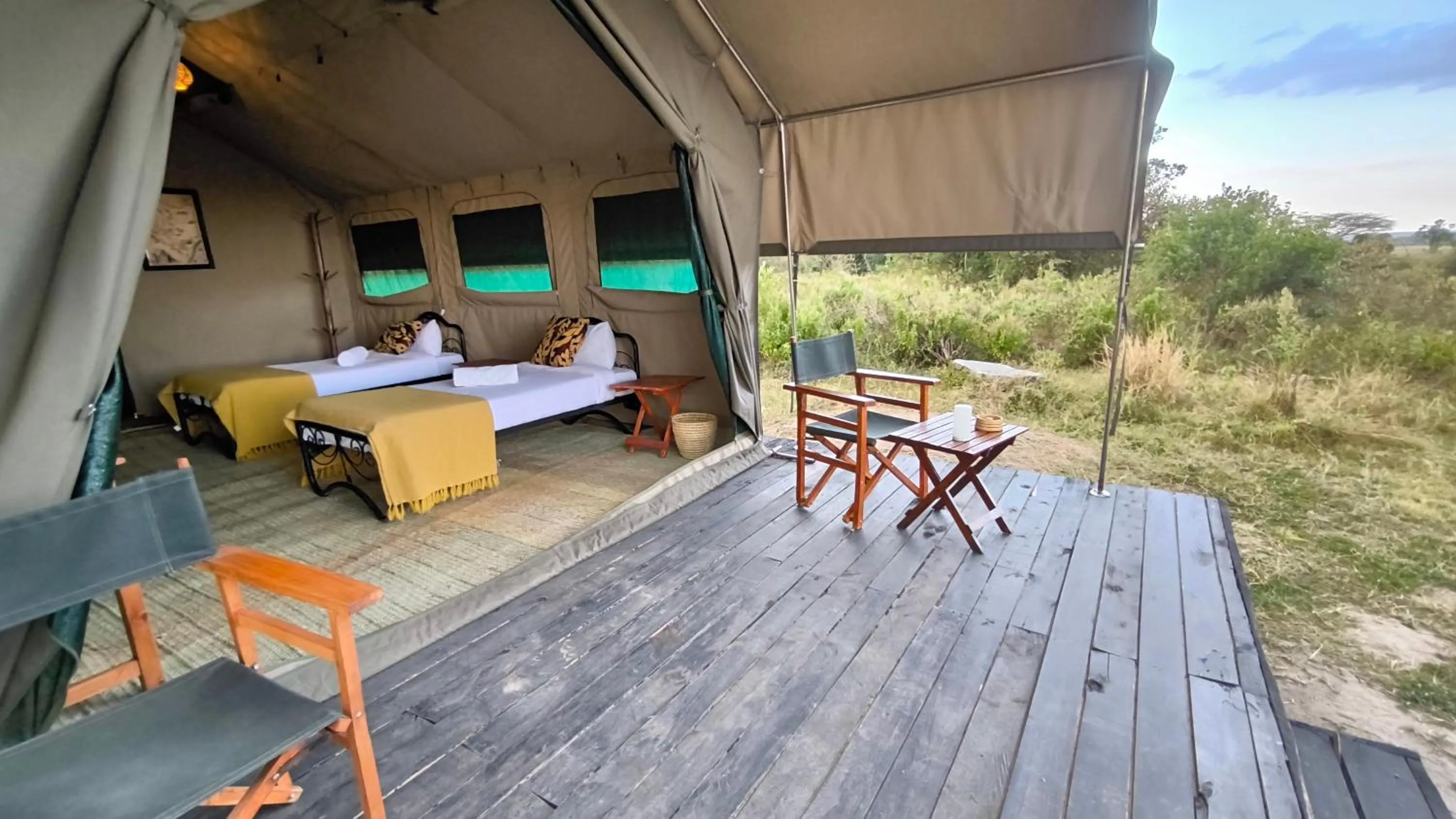 Bed in Julia's River Camp