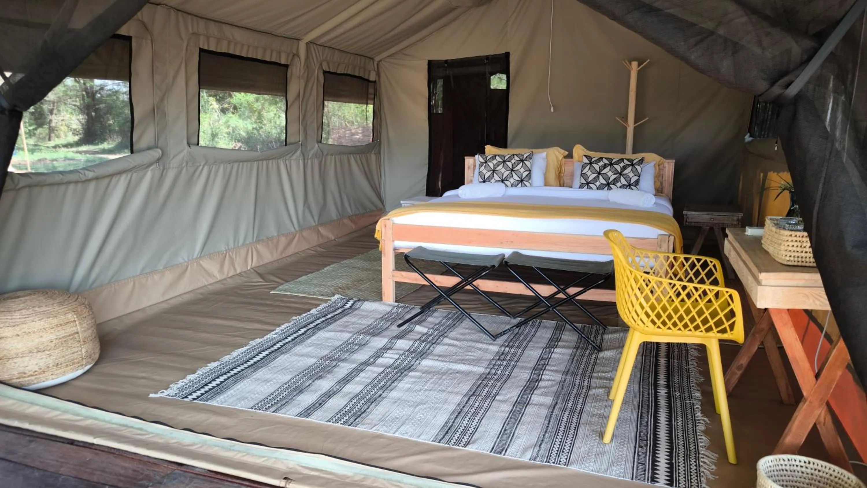 Bed in Julia's River Camp