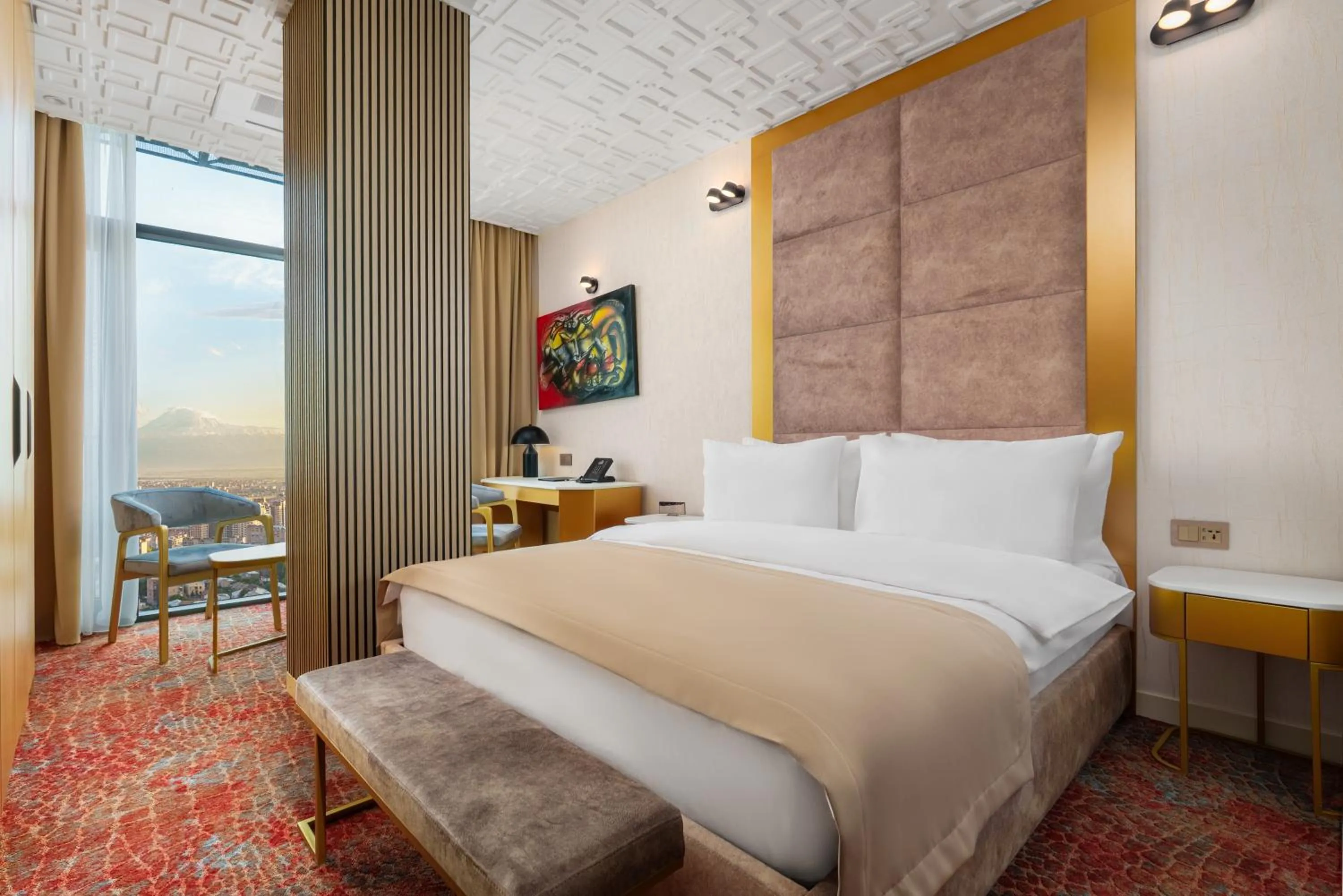 Bed in Carat Hotel Yerevan