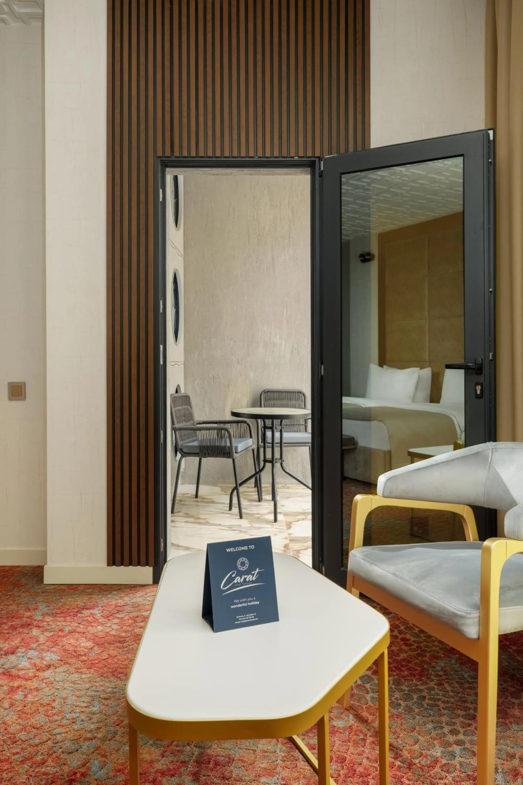 Balcony/Terrace, Bed in Carat Hotel Yerevan