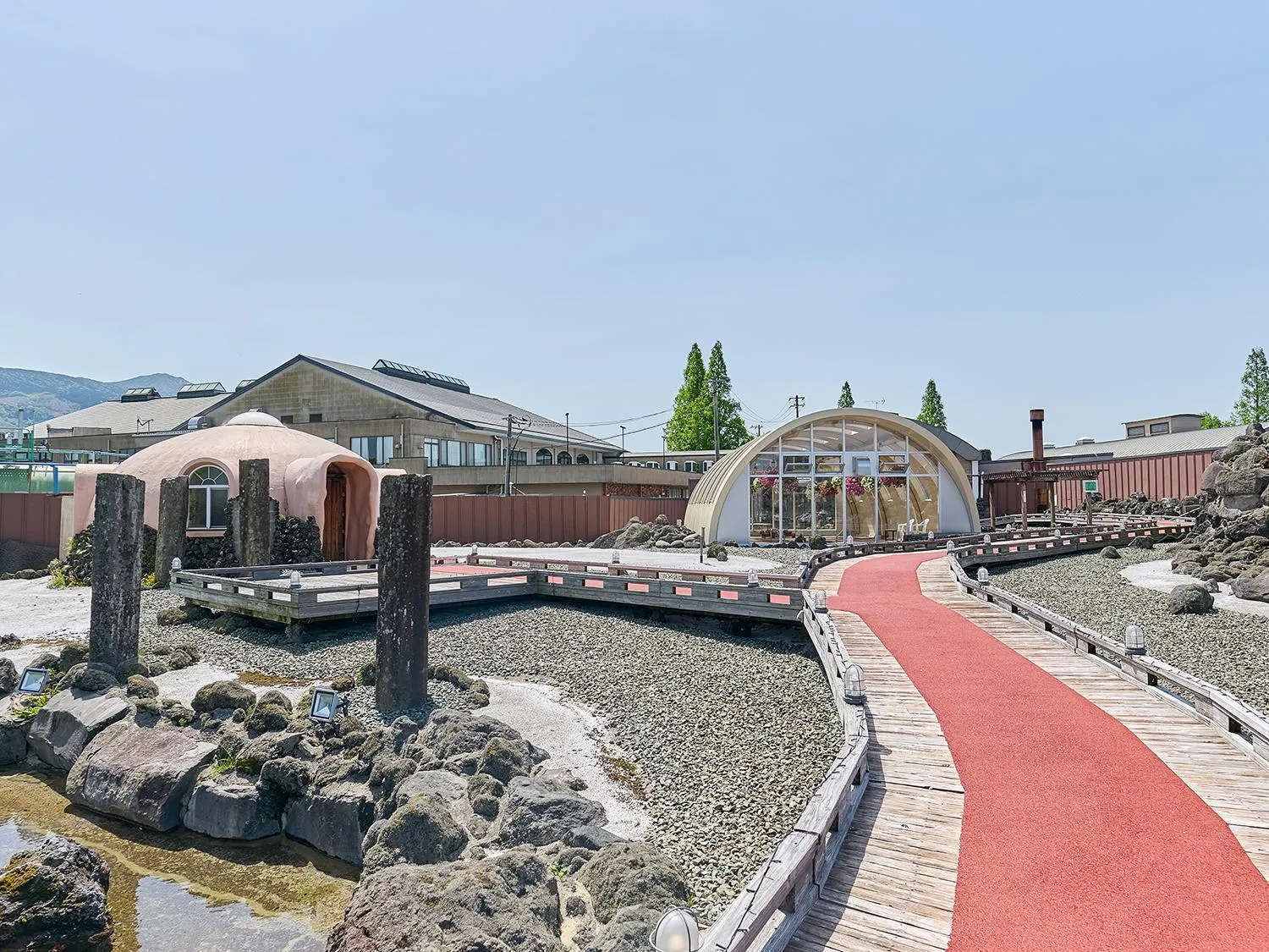 Hot Spring Bath in Aso Farm Land