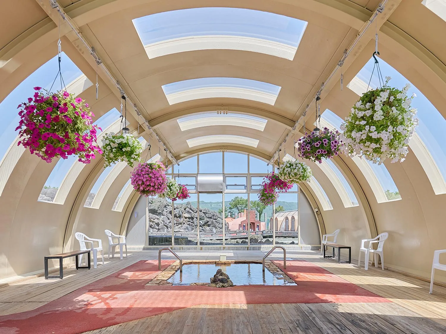 Hot Spring Bath in Aso Farm Land