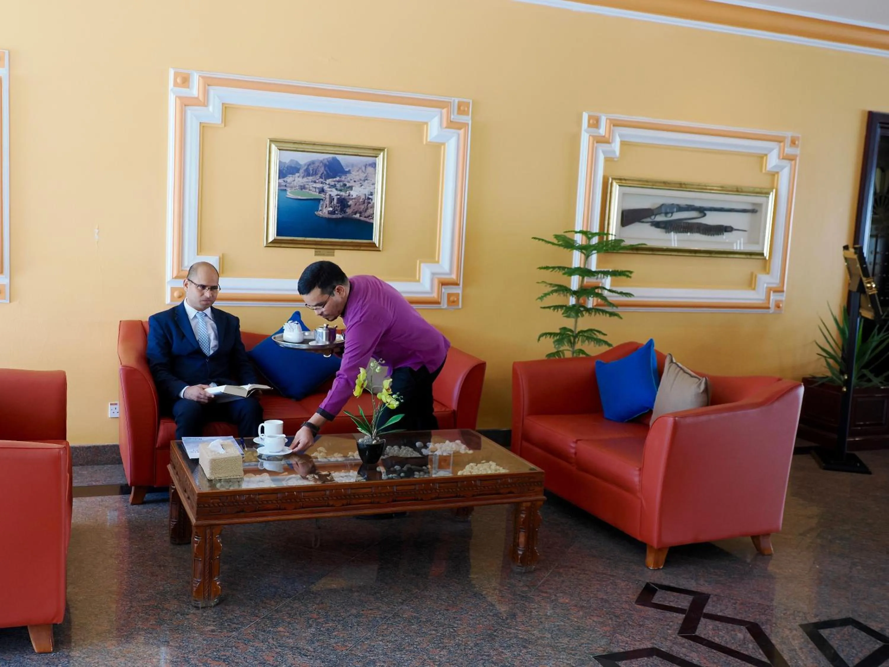 Seating area in Falaj Daris Hotel