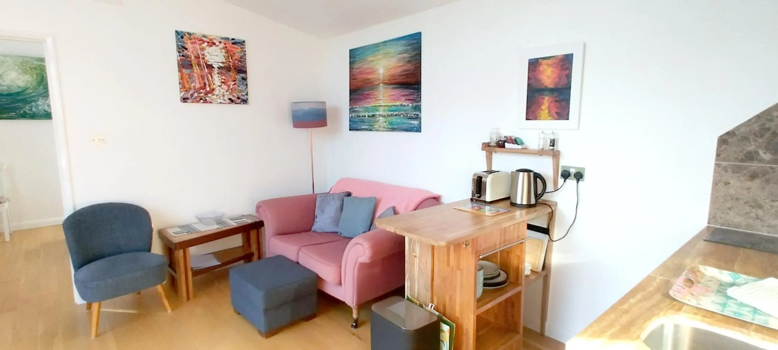 Living room in The Gallery Lodges