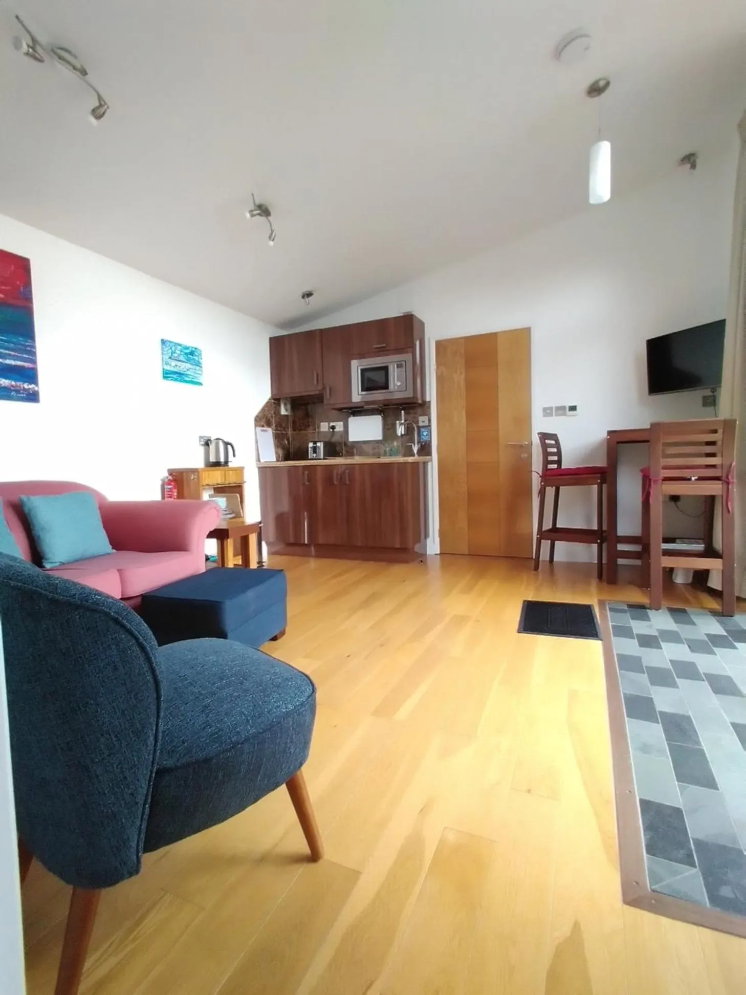 Living room in The Gallery Lodges