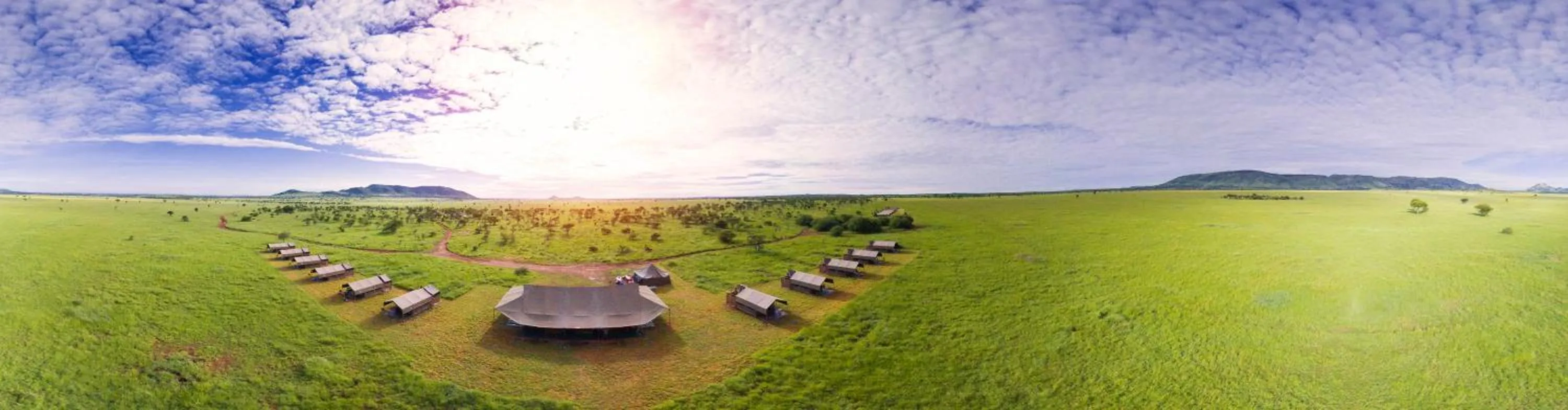 Bird's eye view in Kananga Special Tented Camp