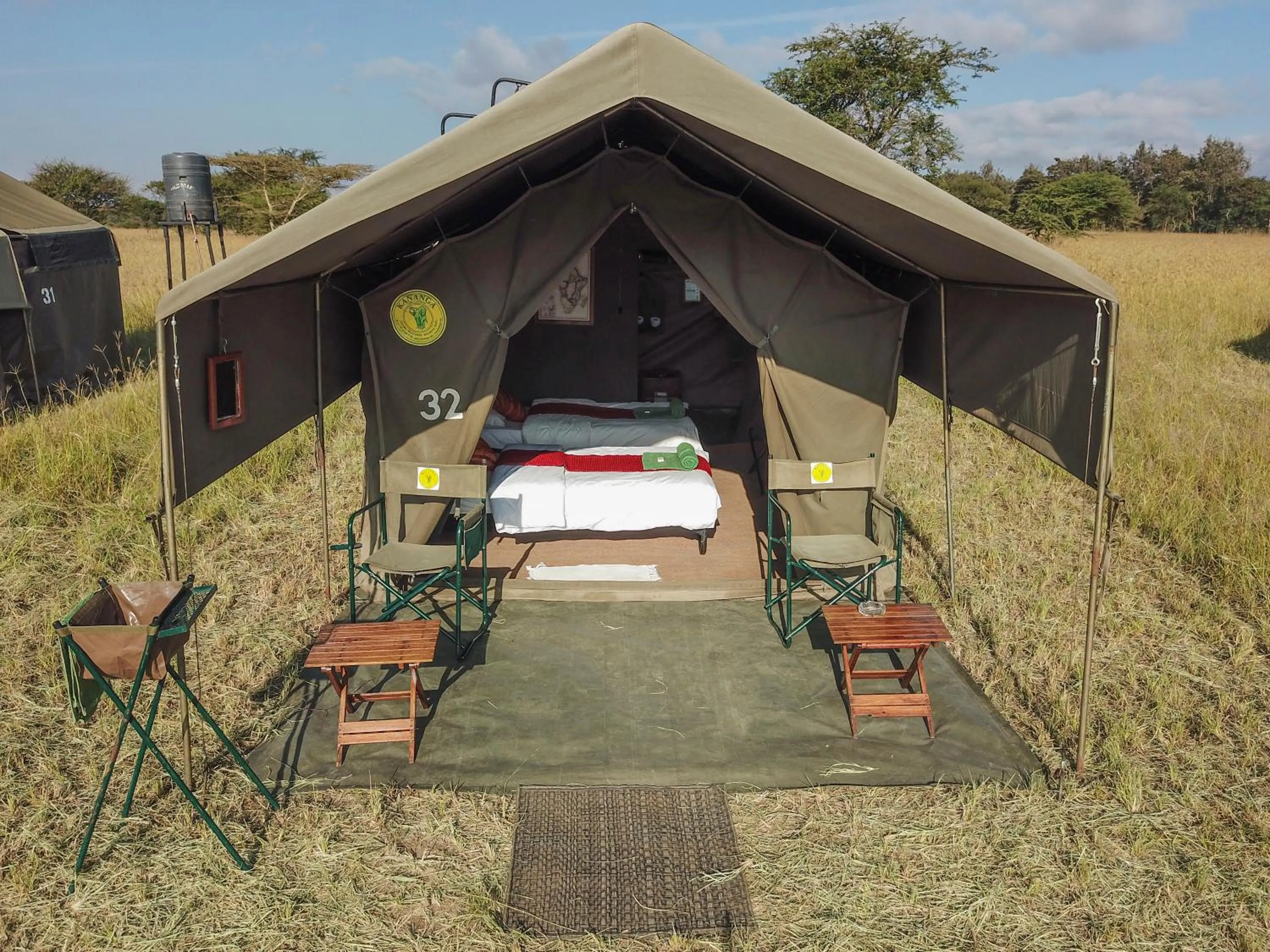 Bed in Kananga Special Tented Camp