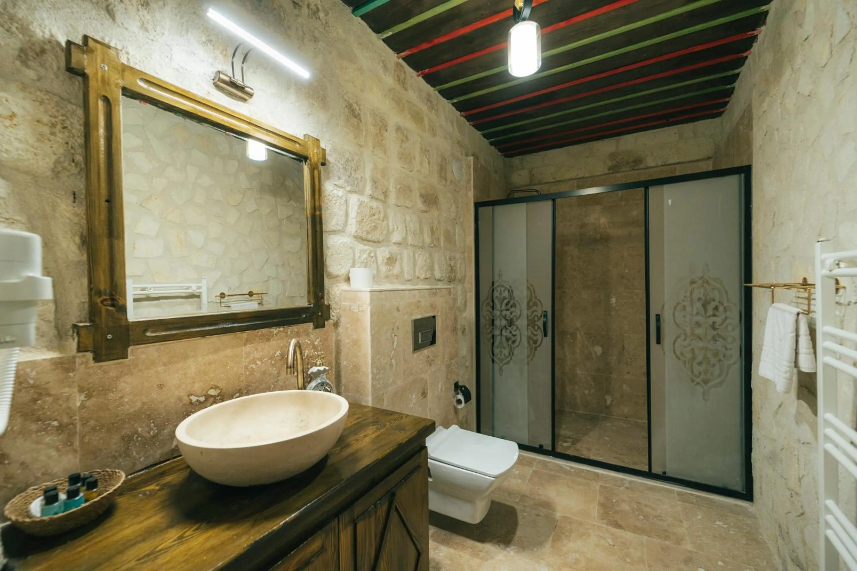 Shower in Cappatria Cave House
