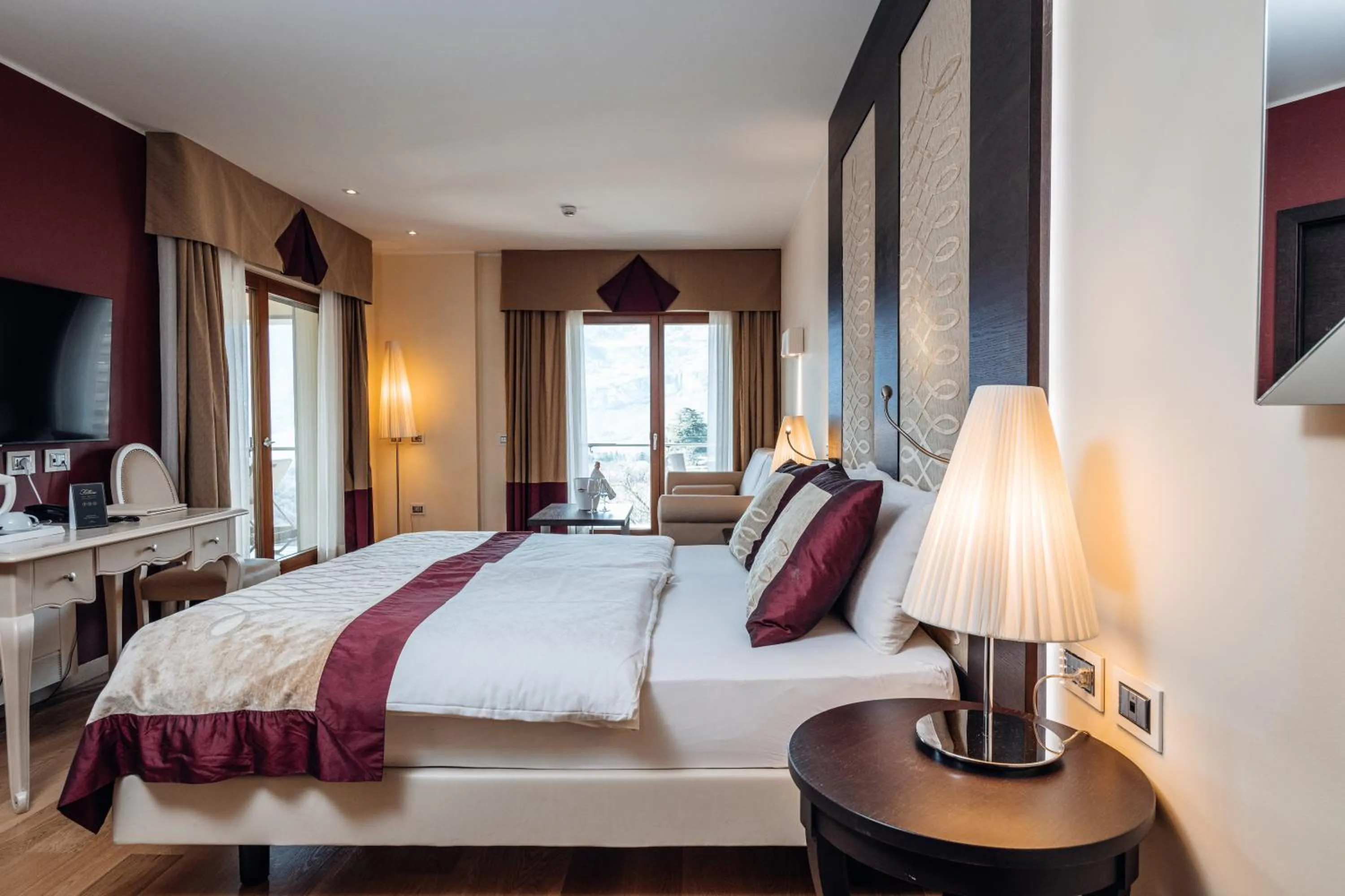 Bedroom, Bed in Hotel Villa Madruzzo