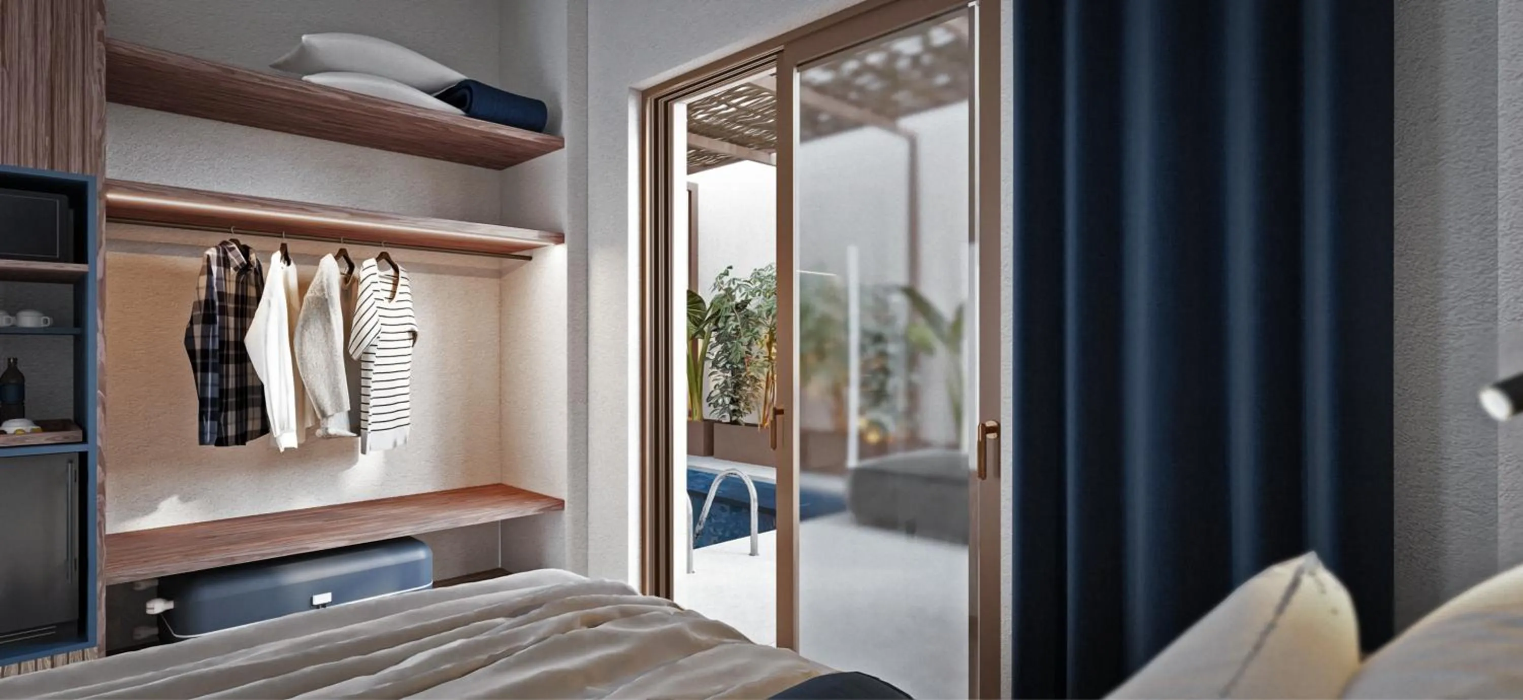 Balcony/Terrace, Bed in Achinos - Kalamata Mediterranean Suites