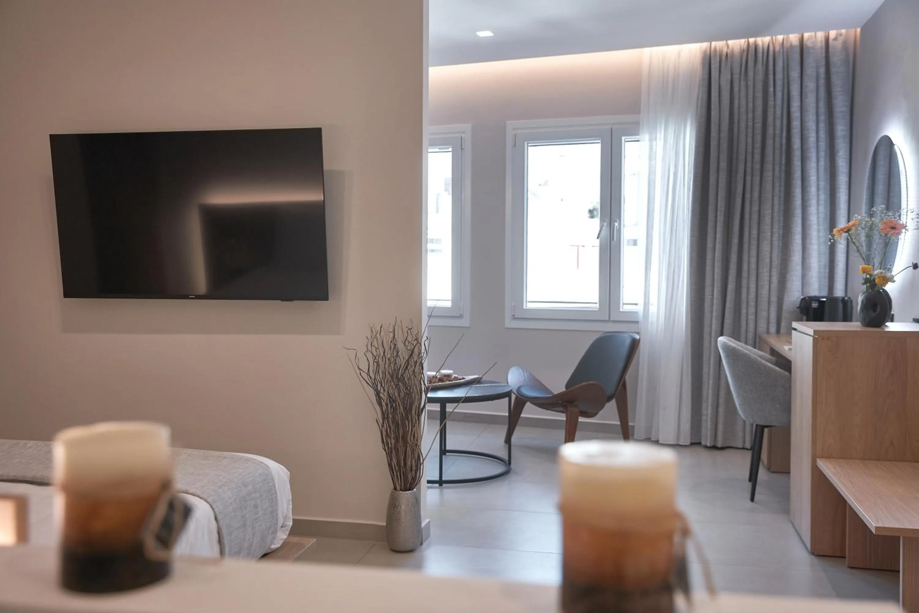 Living room in Athens City Suites