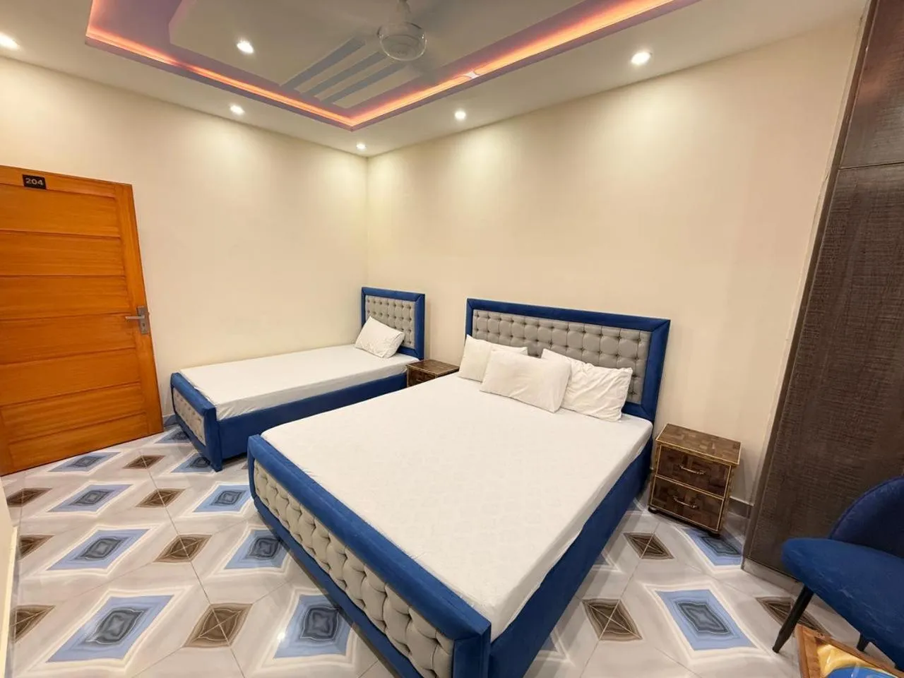 Bed in Serene Elegance Hotel