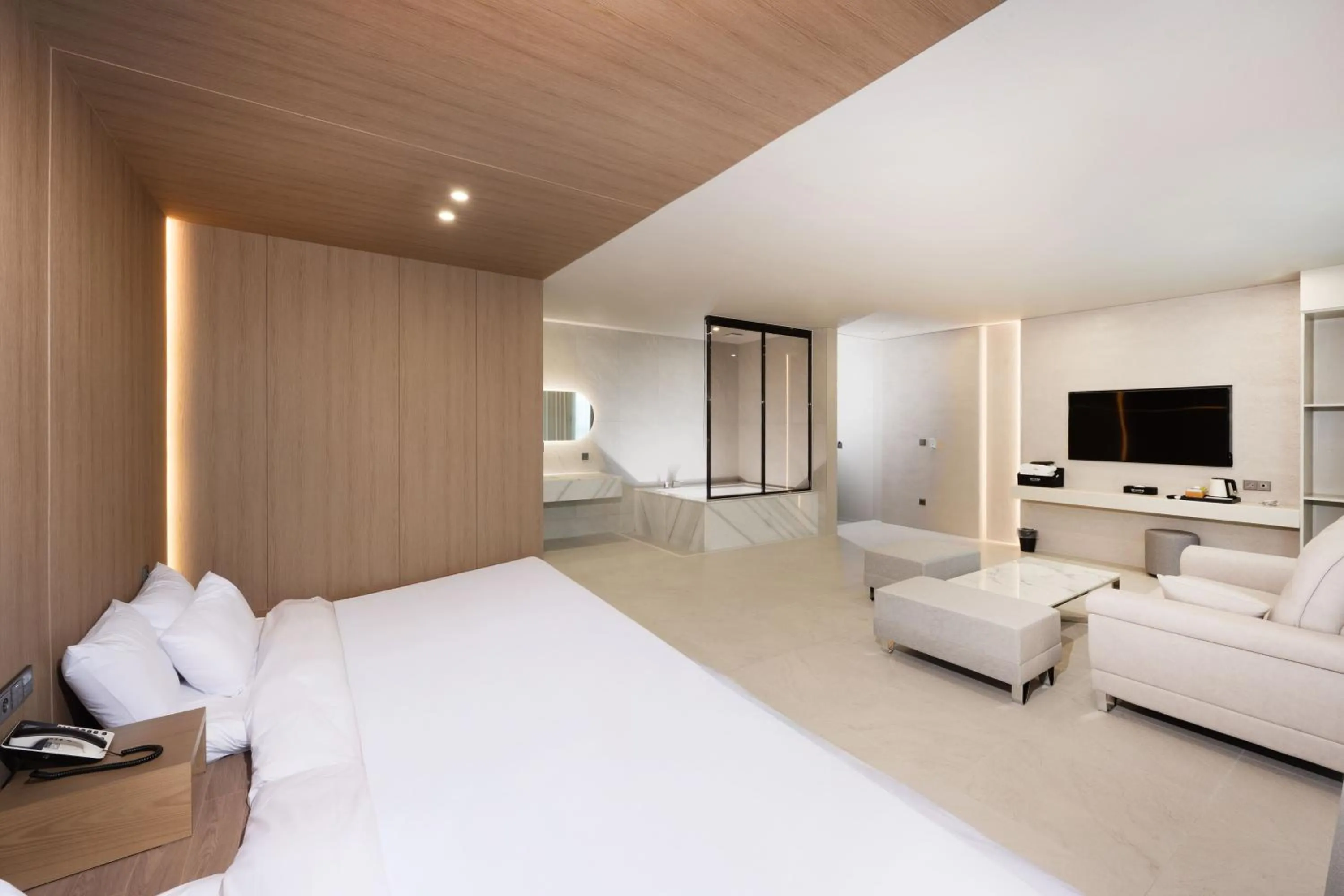 Bed in Gyeongju city hotel