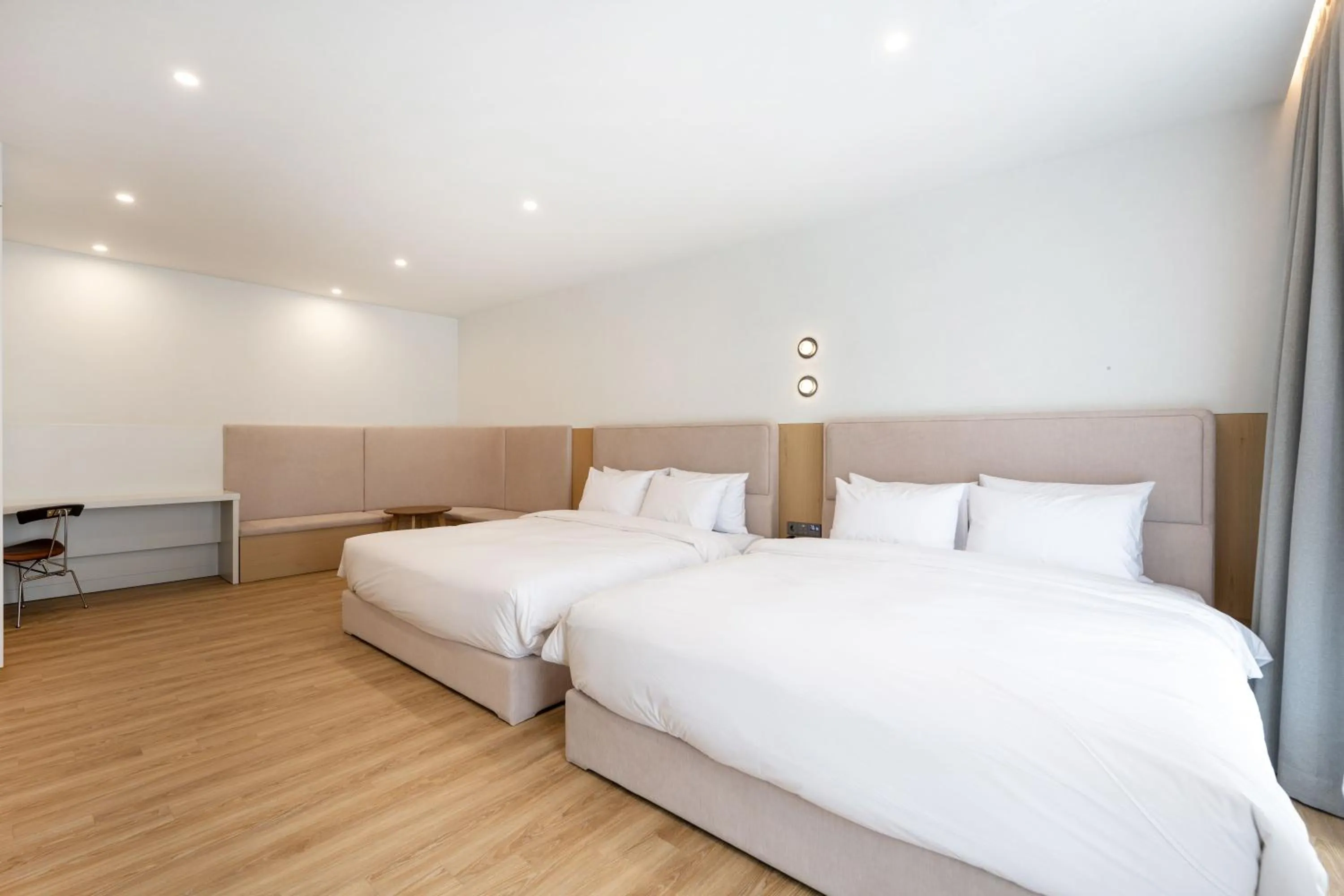 Bed in Gyeongju city hotel