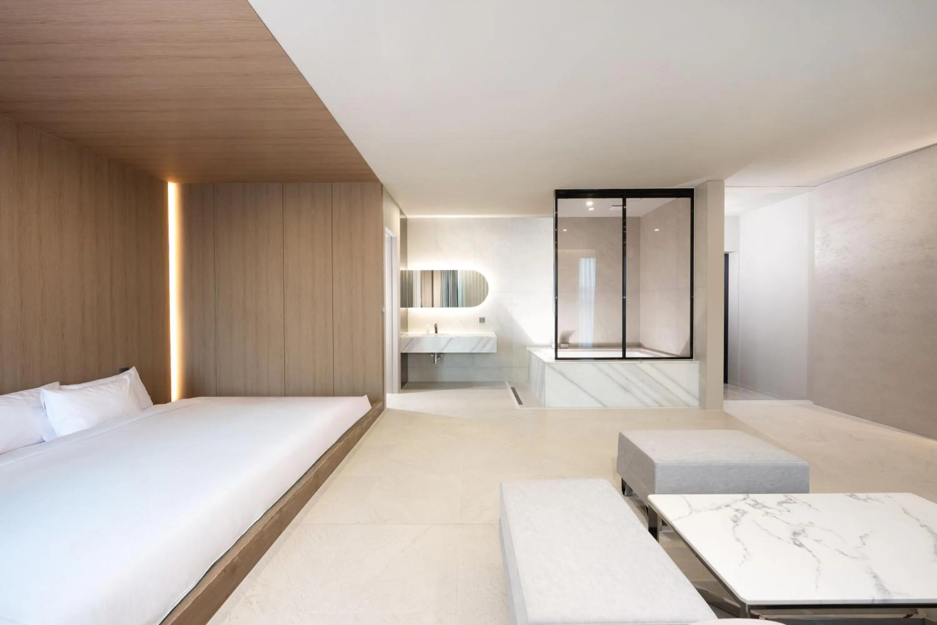 Bed in Gyeongju city hotel