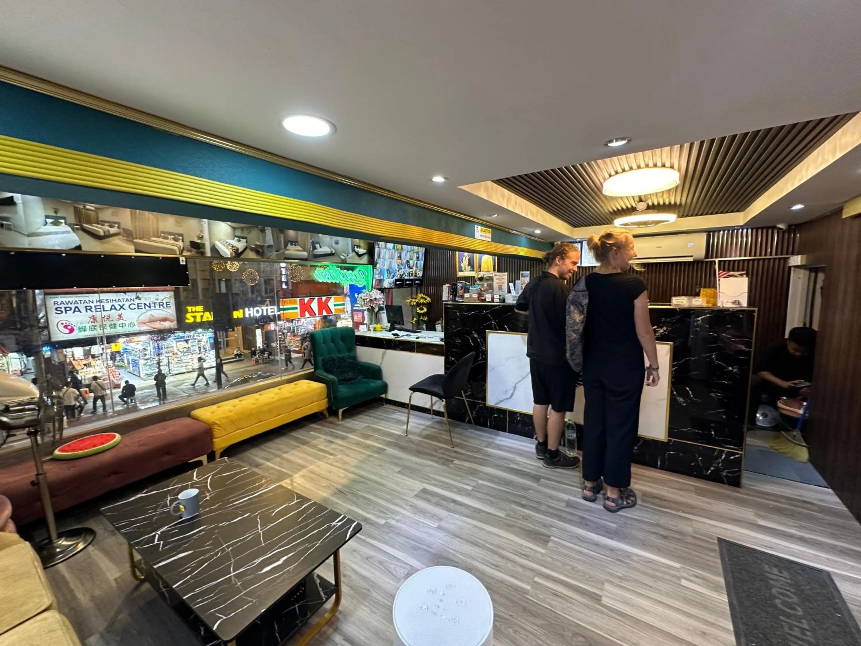 Seating area in SS Grey Hotel