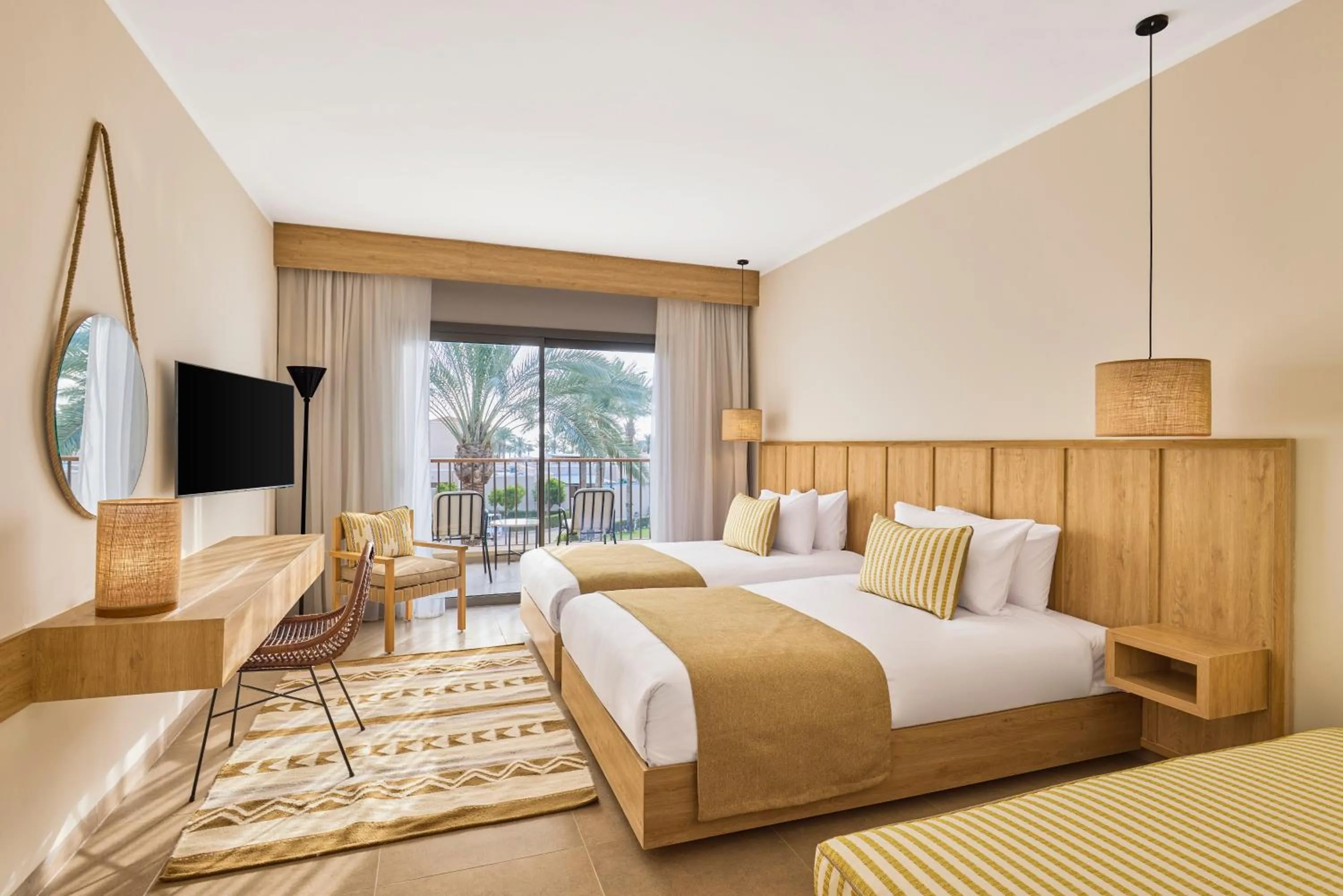 Bedroom, Bed in JAZ Viva Almaza Blu, Almaza Bay