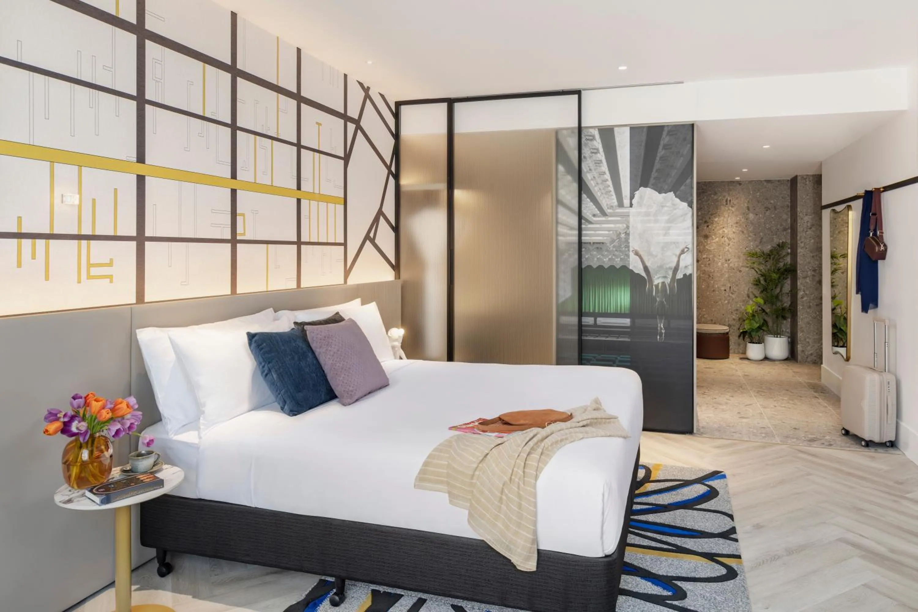 Bed in Hotel Indigo Melbourne Little Collins